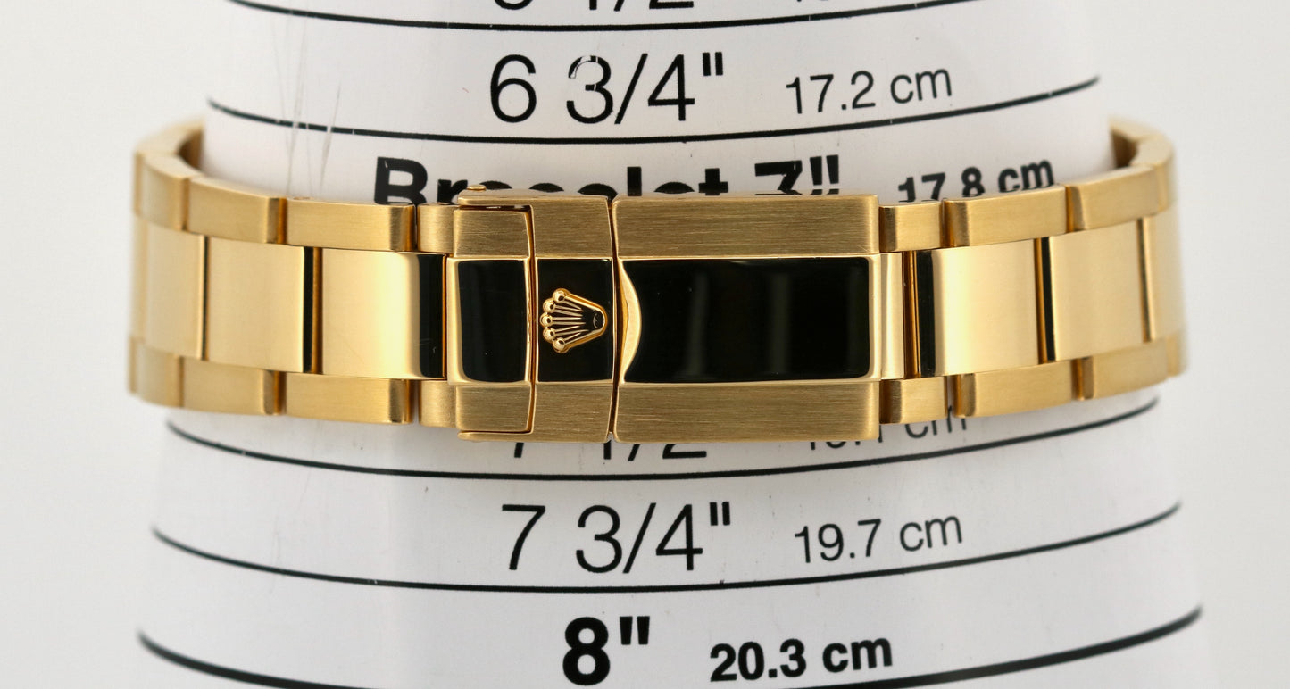 Rolex Daytona Cosmograph 18K Yellow Gold 40mm Black NEWMAN Watch 116528 BOX