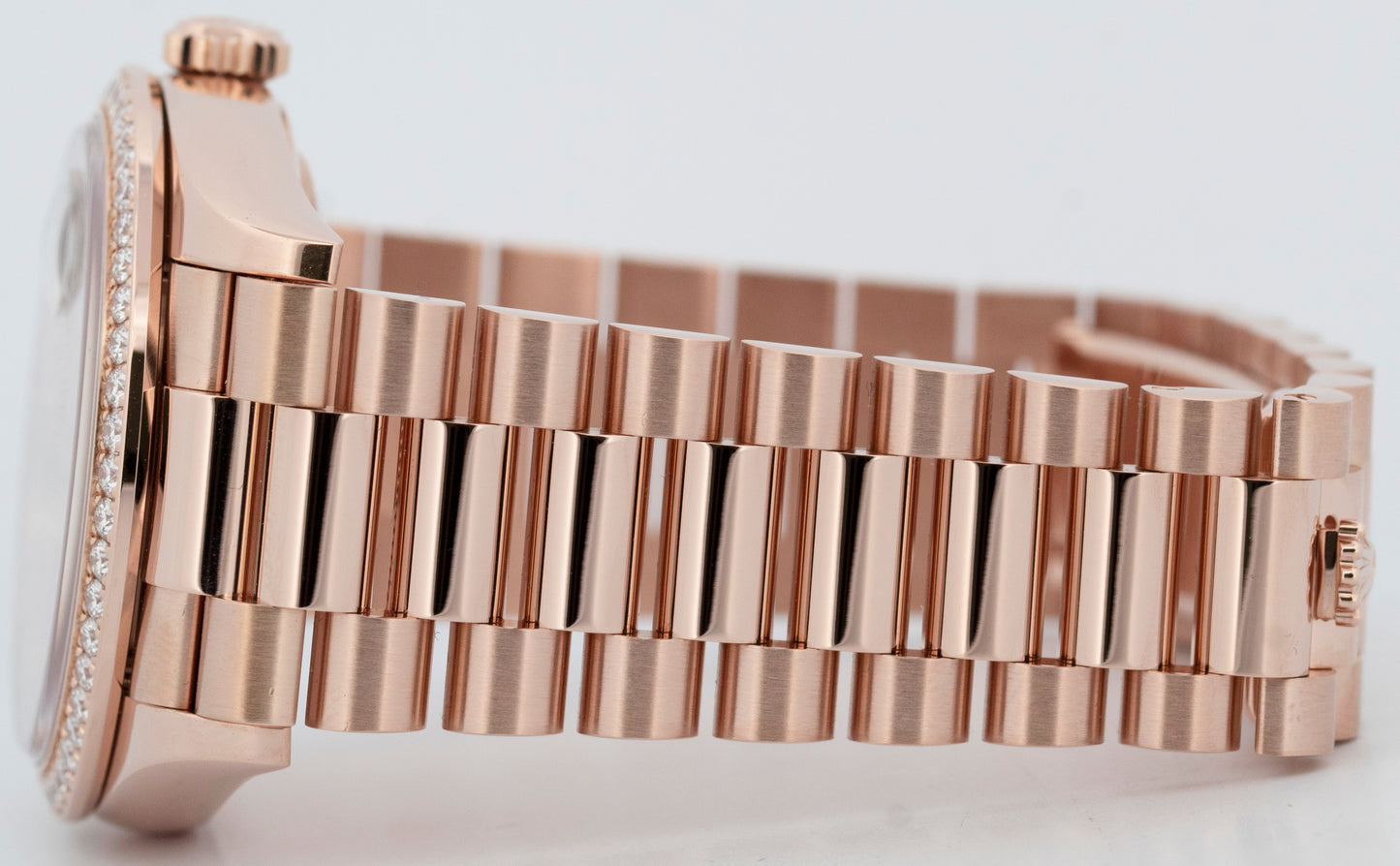 PAPERS Rolex Day-Date President EISENKIESEL DIAMOND 36mm Rose Gold 128345RBR BOX