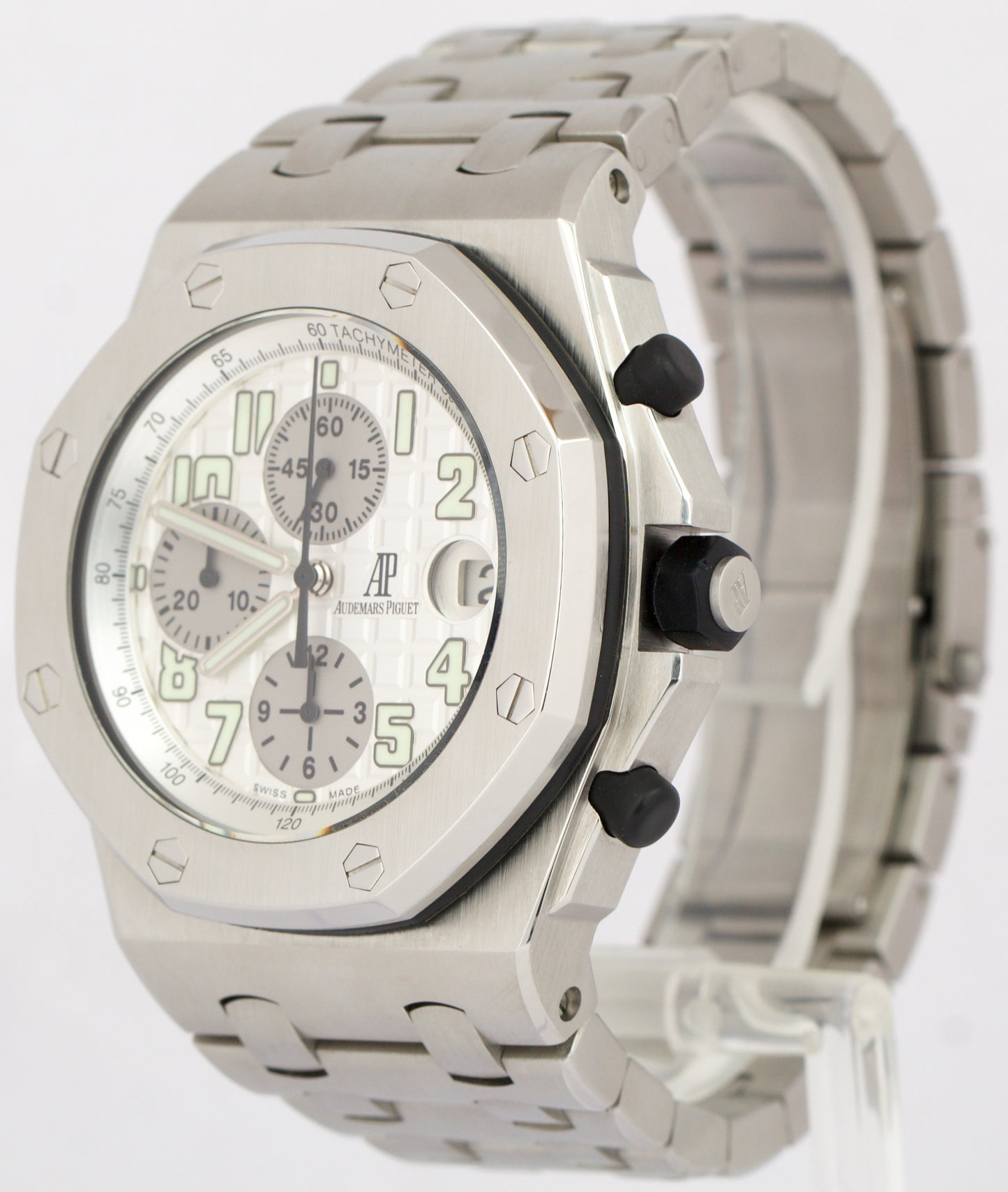 MINT Audemars Piguet Royal Oak Offshore SILVER WHITE Stainless Steel 25721ST