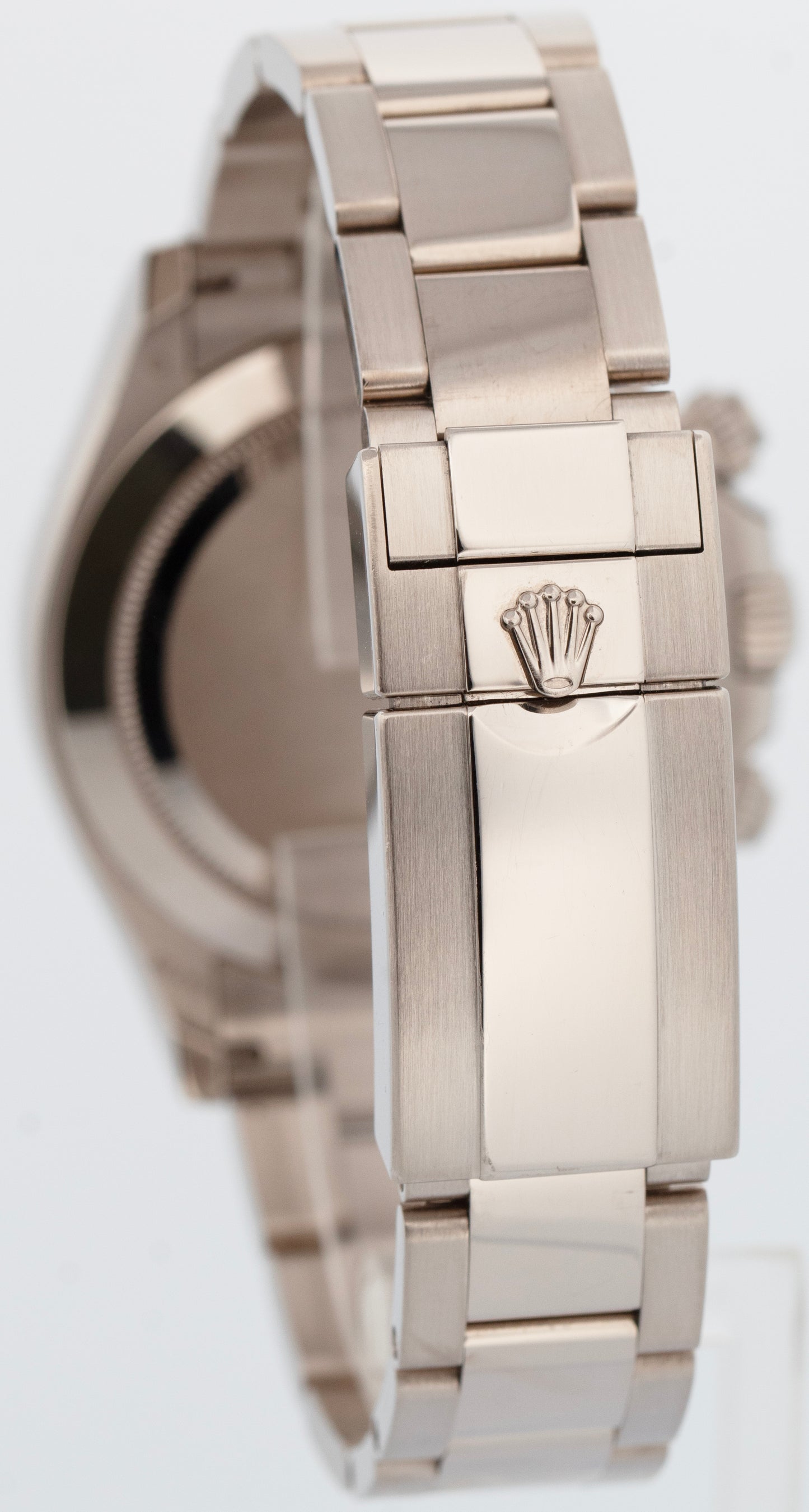 PAPERS Rolex Daytona Cosmograph GHOST Silver 18K White Gold Watch 116509 BOX