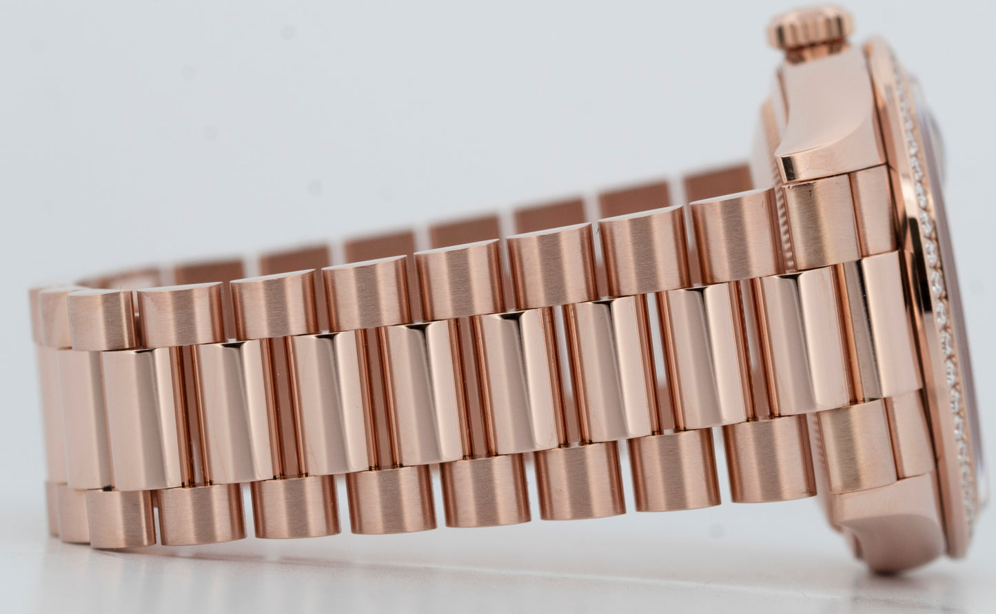 PAPERS Rolex Day-Date President EISENKIESEL DIAMOND 36mm Rose Gold 128345RBR BOX