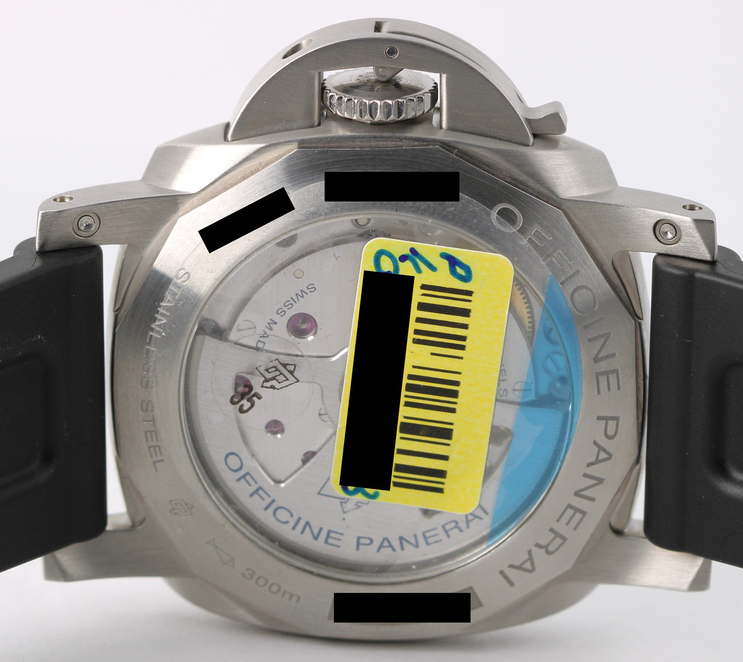 Panerai Luminor Marina 1950 PAPERS Steel Black 44mm PAM01312 Rubber Watch BOX