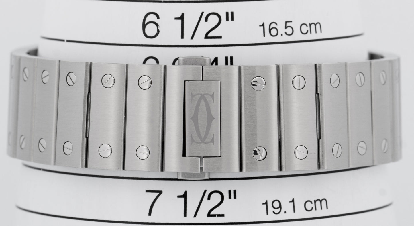 2024 PAPERS Cartier Santos Dual Time 37.7mm Anthracite Gray 4590 WSSA0076 BOX