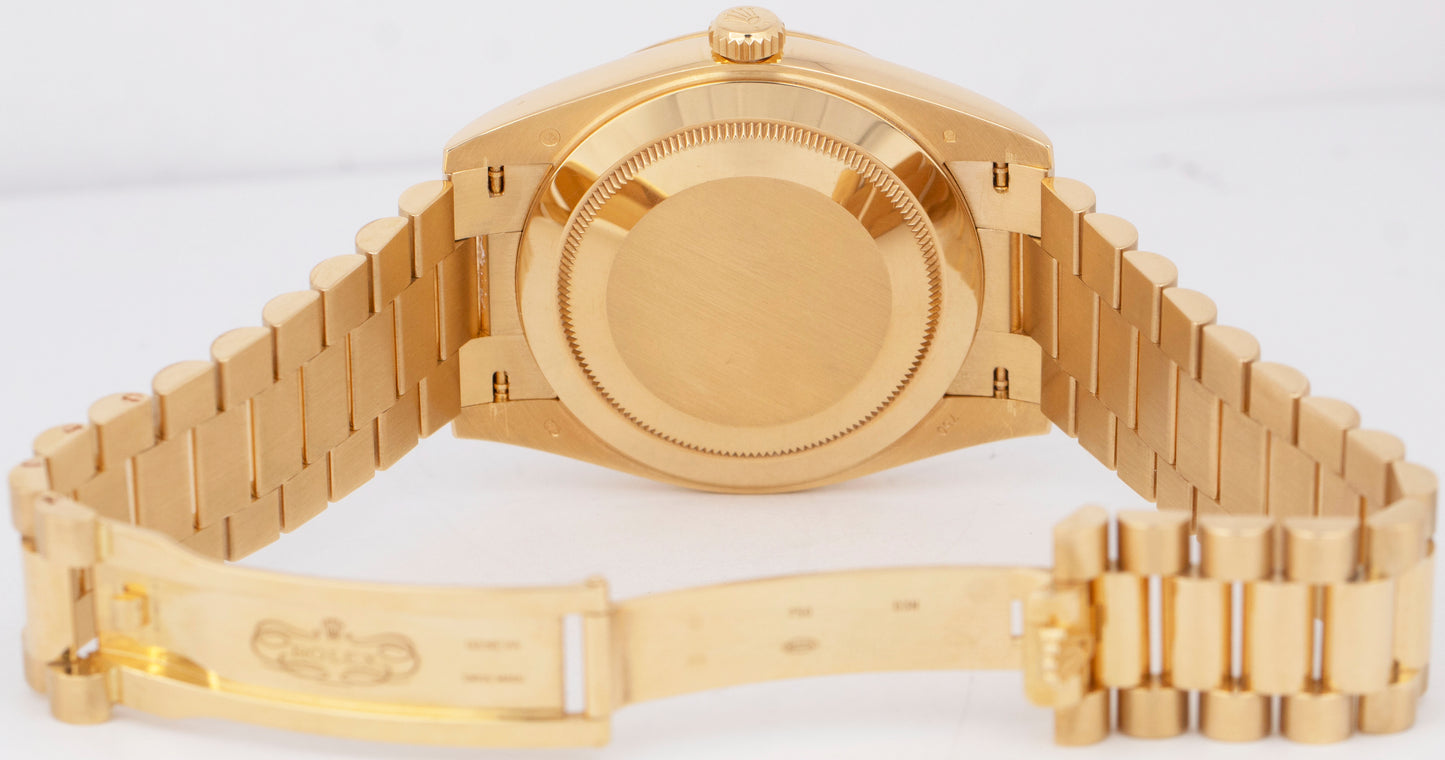 MINT PAPERS Rolex Day-Date President 40mm Silver Roman 18K Gold Watch 228238 BOX