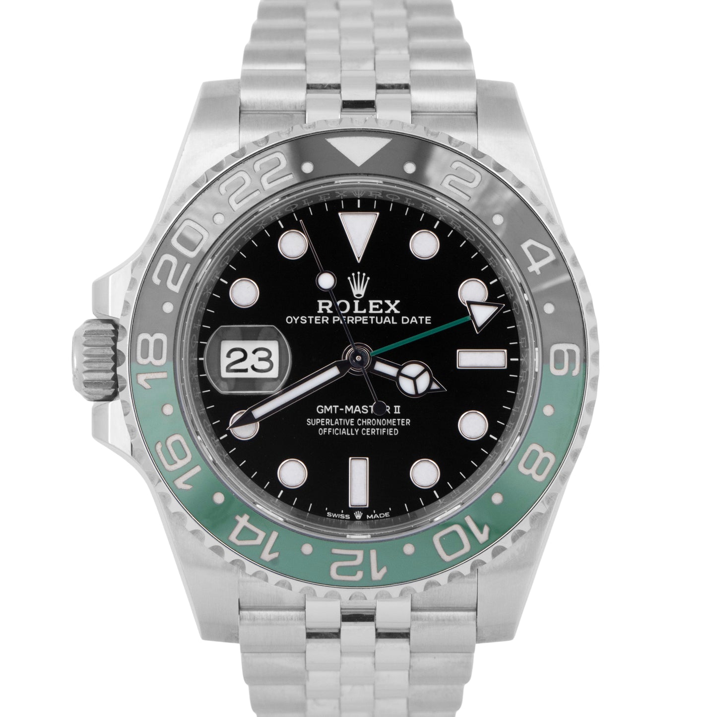 MINT NEW PAPERS Rolex GMT-Master II SPRITE GREEN BLACK Jubilee 126720 VTNR BOX