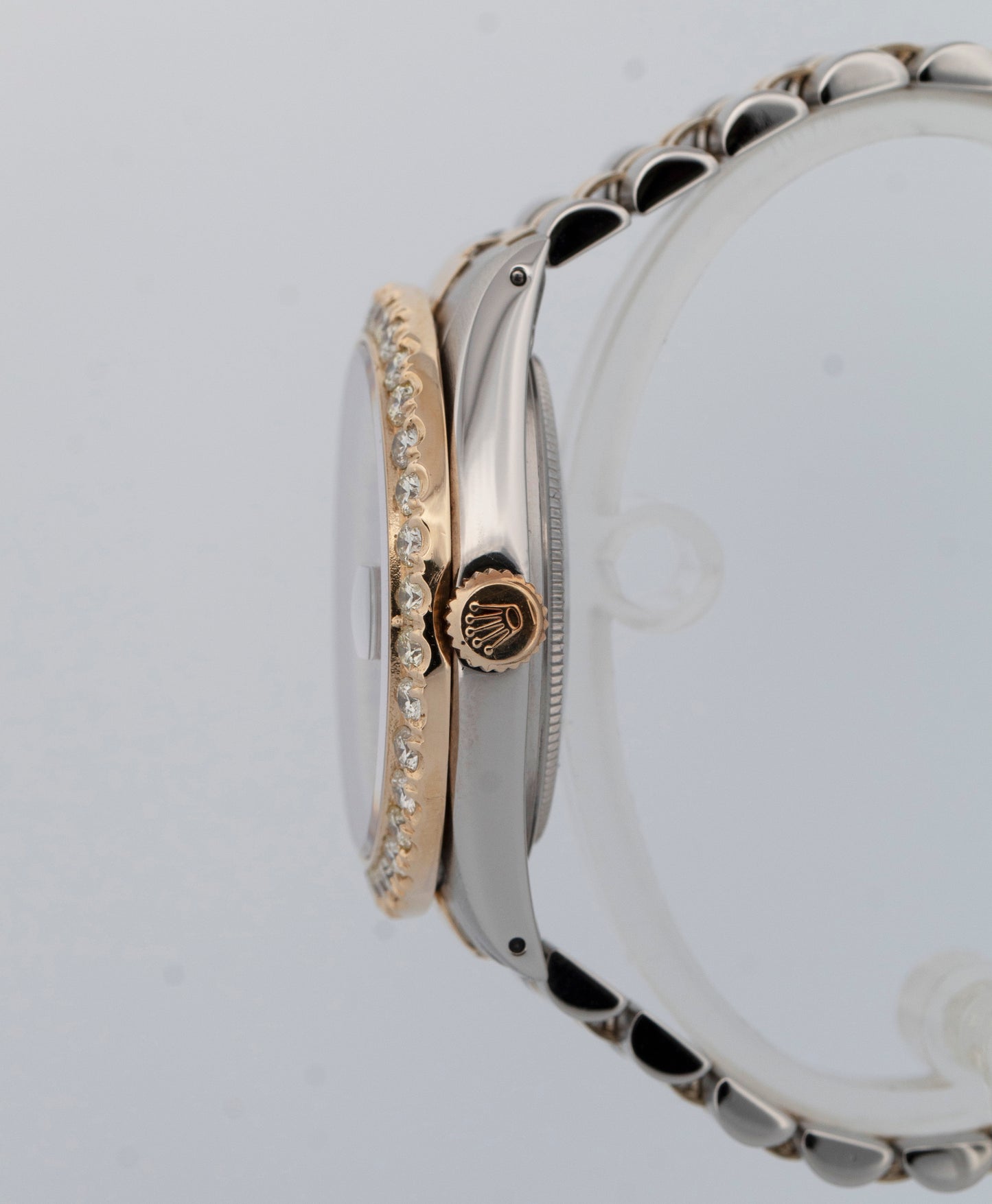 Rolex DateJust 36mm Black DIAMOND 18K Yellow Gold Two-Tone Steel Watch 16013