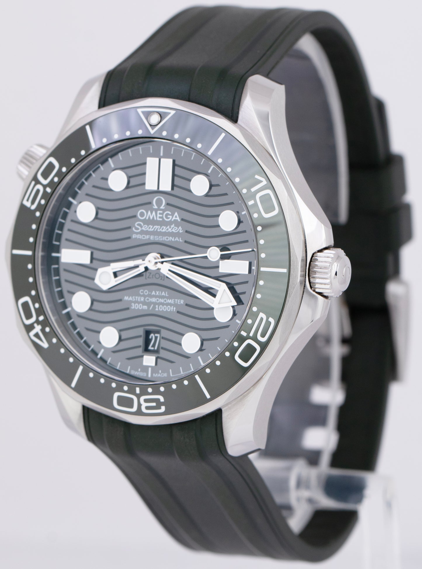 2023 PAPERS Omega Seamaster Steel Green 42mm Watch 210.32.42.20.10.001 B+P