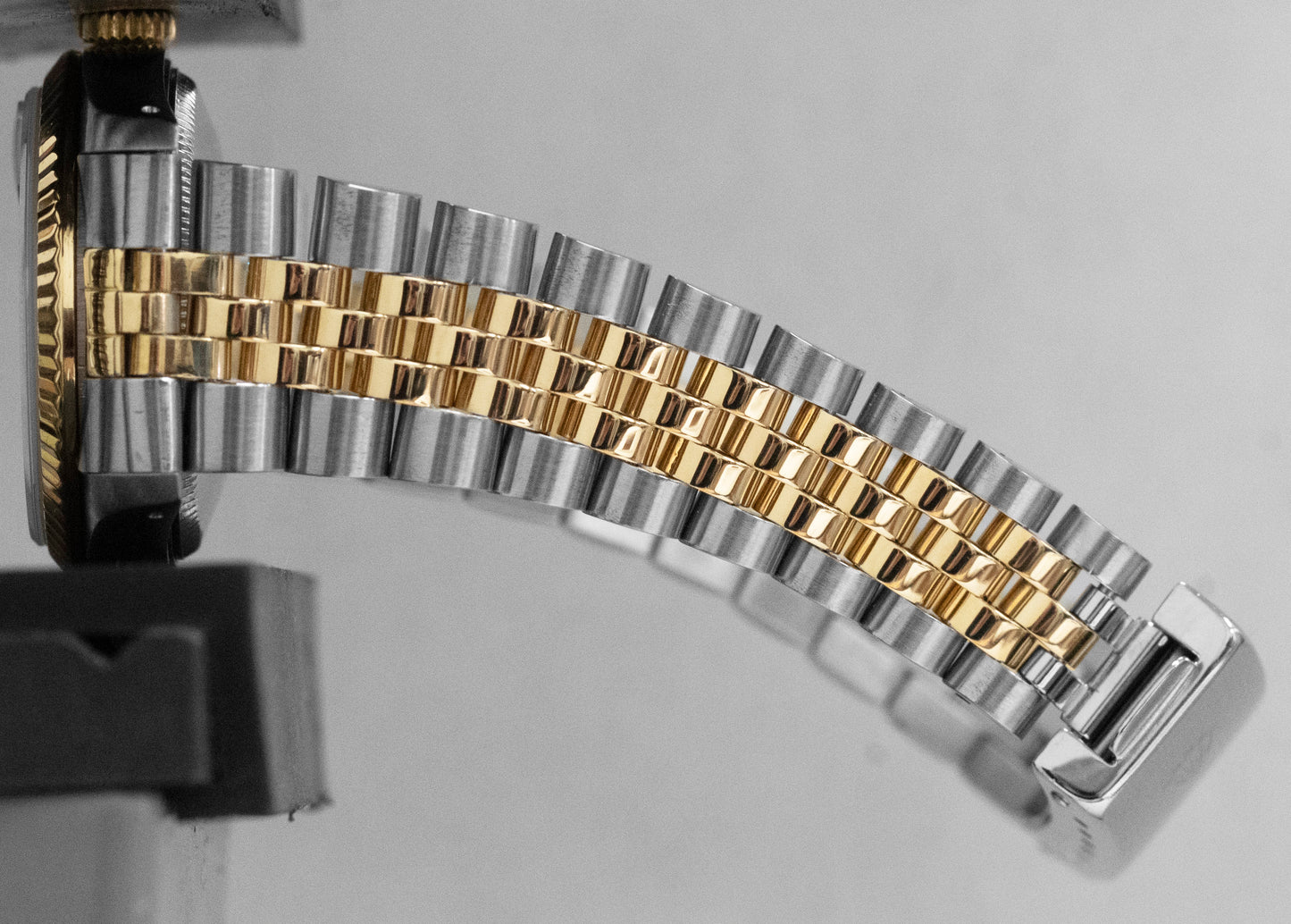 Rolex DateJust 31mm Midsize Two-Tone BLUE 18K Yellow Gold Fluted Watch 68273