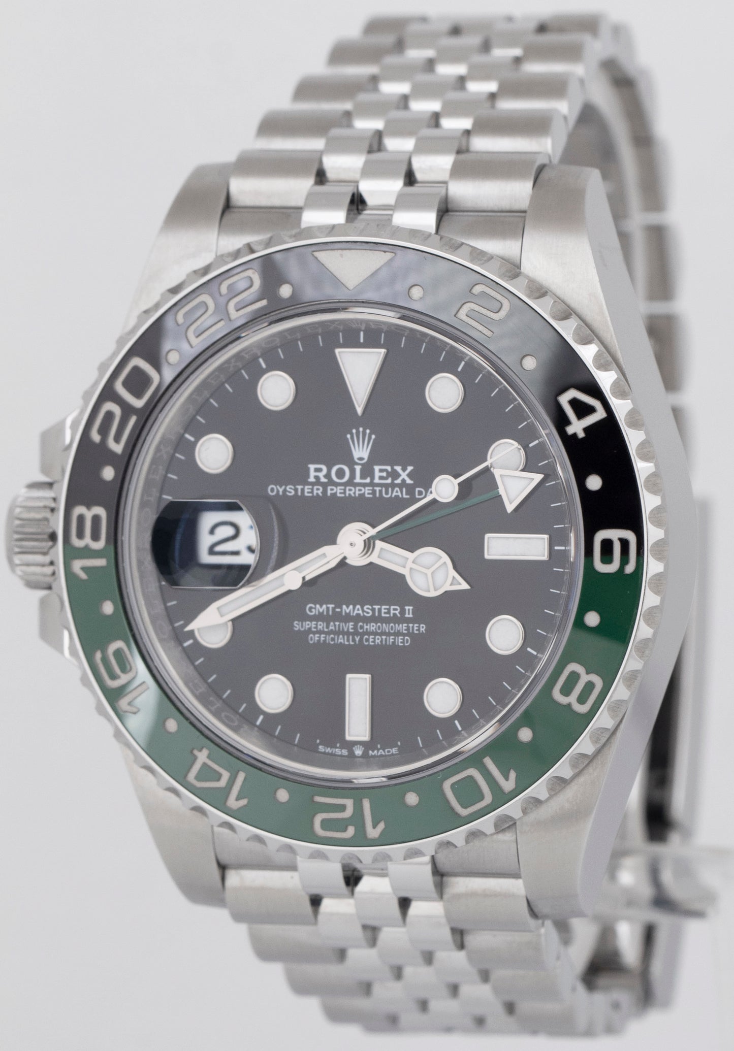 MINT NEW PAPERS Rolex GMT-Master II SPRITE GREEN BLACK Jubilee 126720 VTNR BOX
