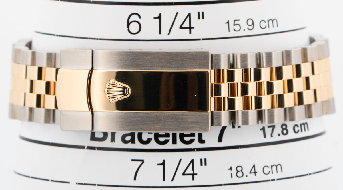 2022 PAPERS Rolex DateJust CHAMPAGNE PALM MOTIF Two-Tone 36mm 126233 Watch BOX