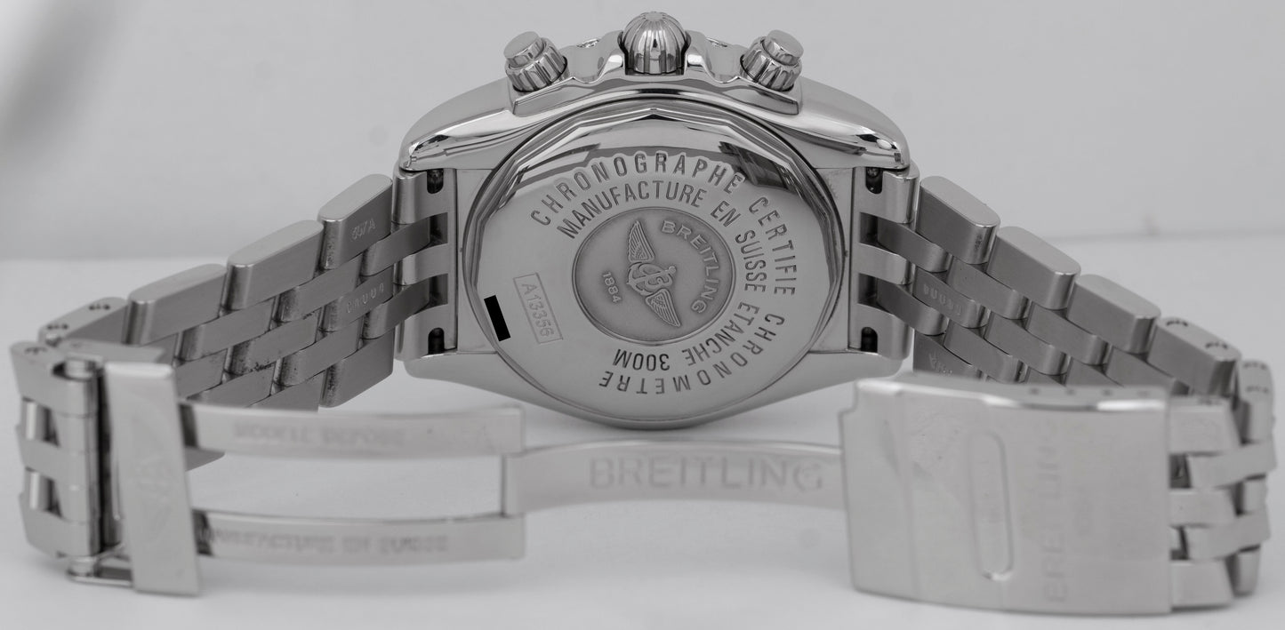 MINT Breitling Chronomat Evolution DIAMOND Stainless Steel 44mm Watch A13356