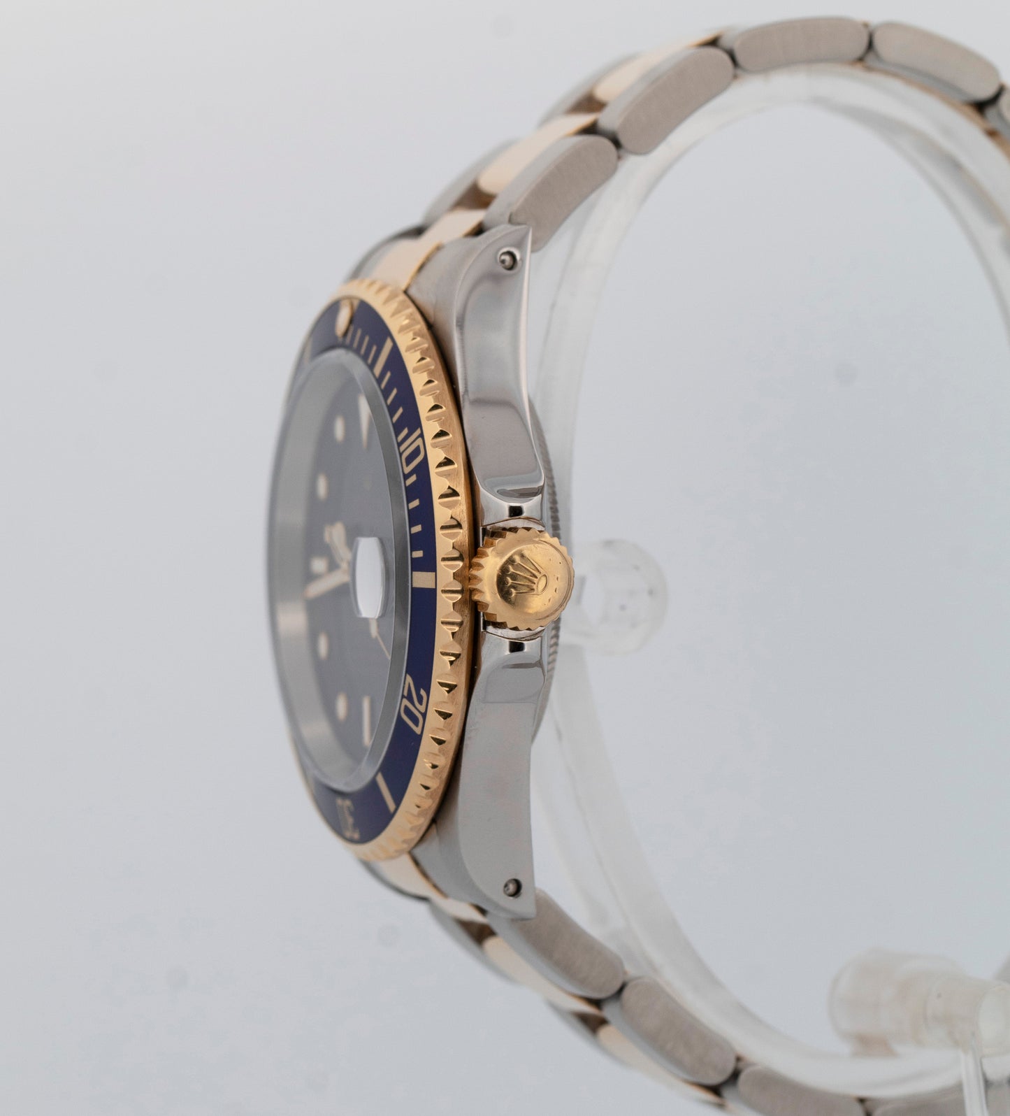 Rolex Submariner Date 40mm BLUE Two-Tone 18K Gold Stainless 16613 Watch BOX