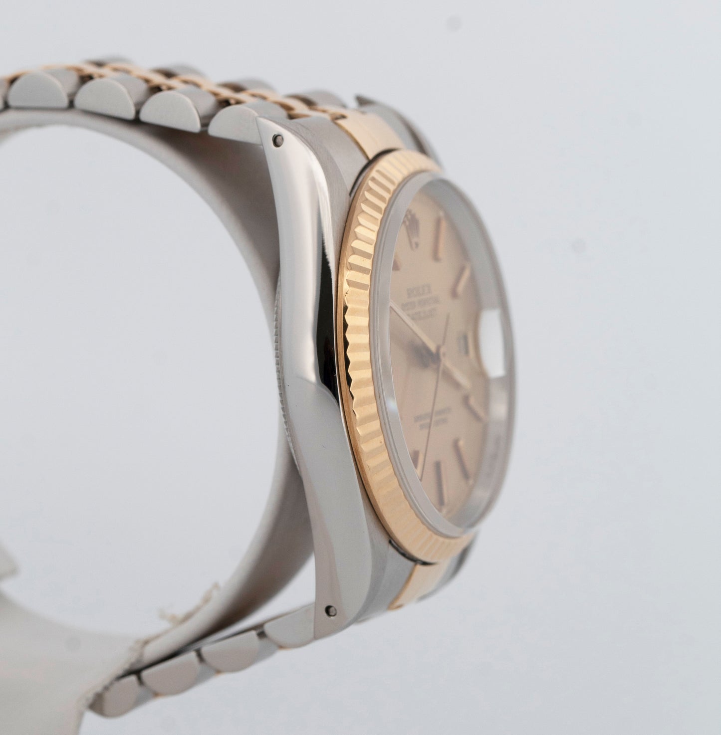 PAPERS Rolex DateJust 36mm Champagne 18K Yellow Gold Steel JUBILEE 16233 BOX