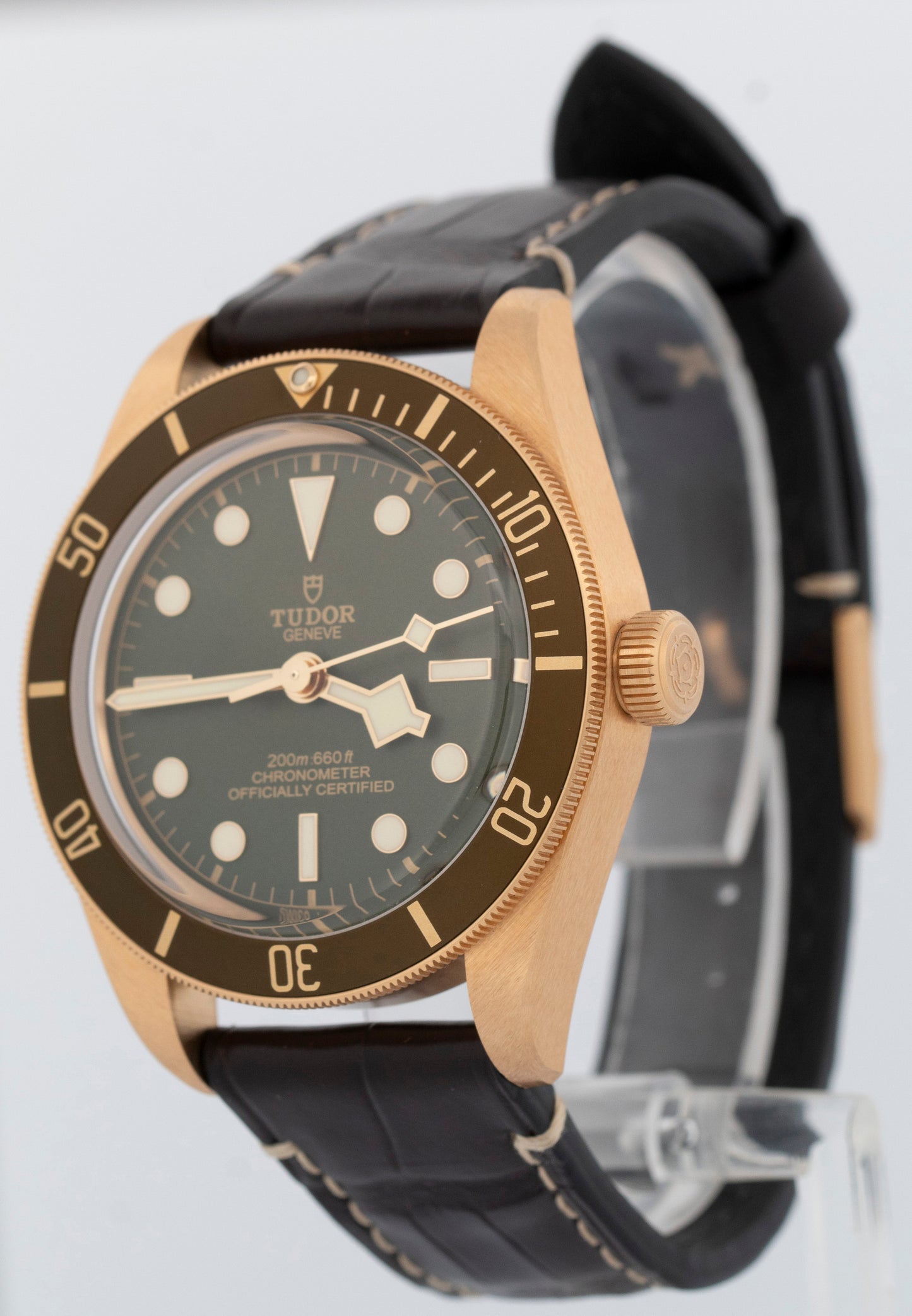 2023 PAPERS Tudor Black Bay 58 18K Yellow Gold Green Watch 39mm 79018 V BOX