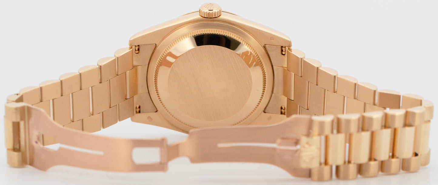 2022 RSC Rolex Day-Date President GREEN 18K Yellow Gold 36mm 118238 Watch BOX