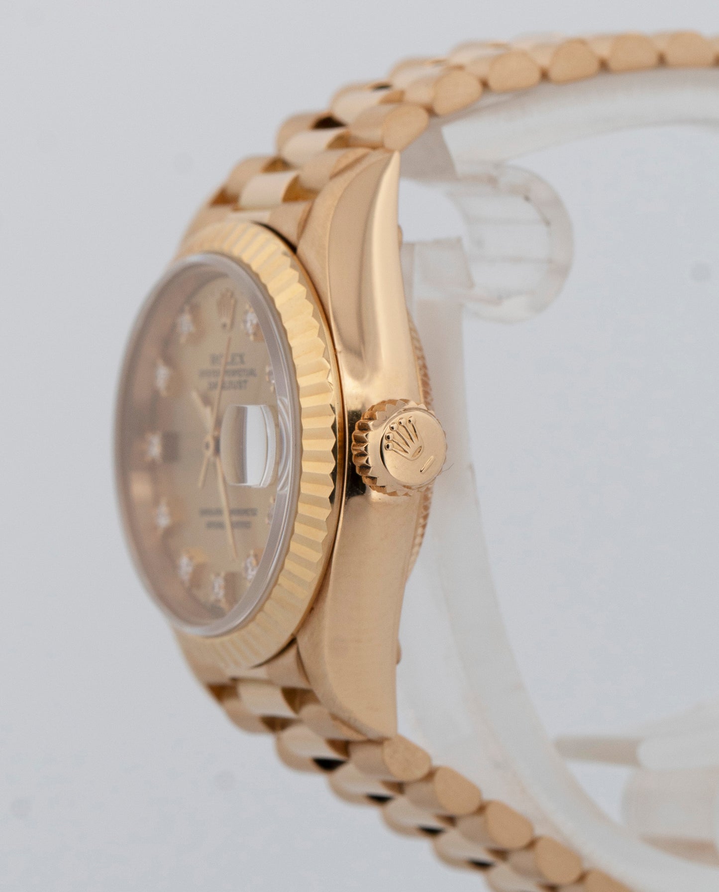 Rolex DateJust President 26mm FACTORY CHAMPAGNE DIAMOND 18K Yellow Gold 69178