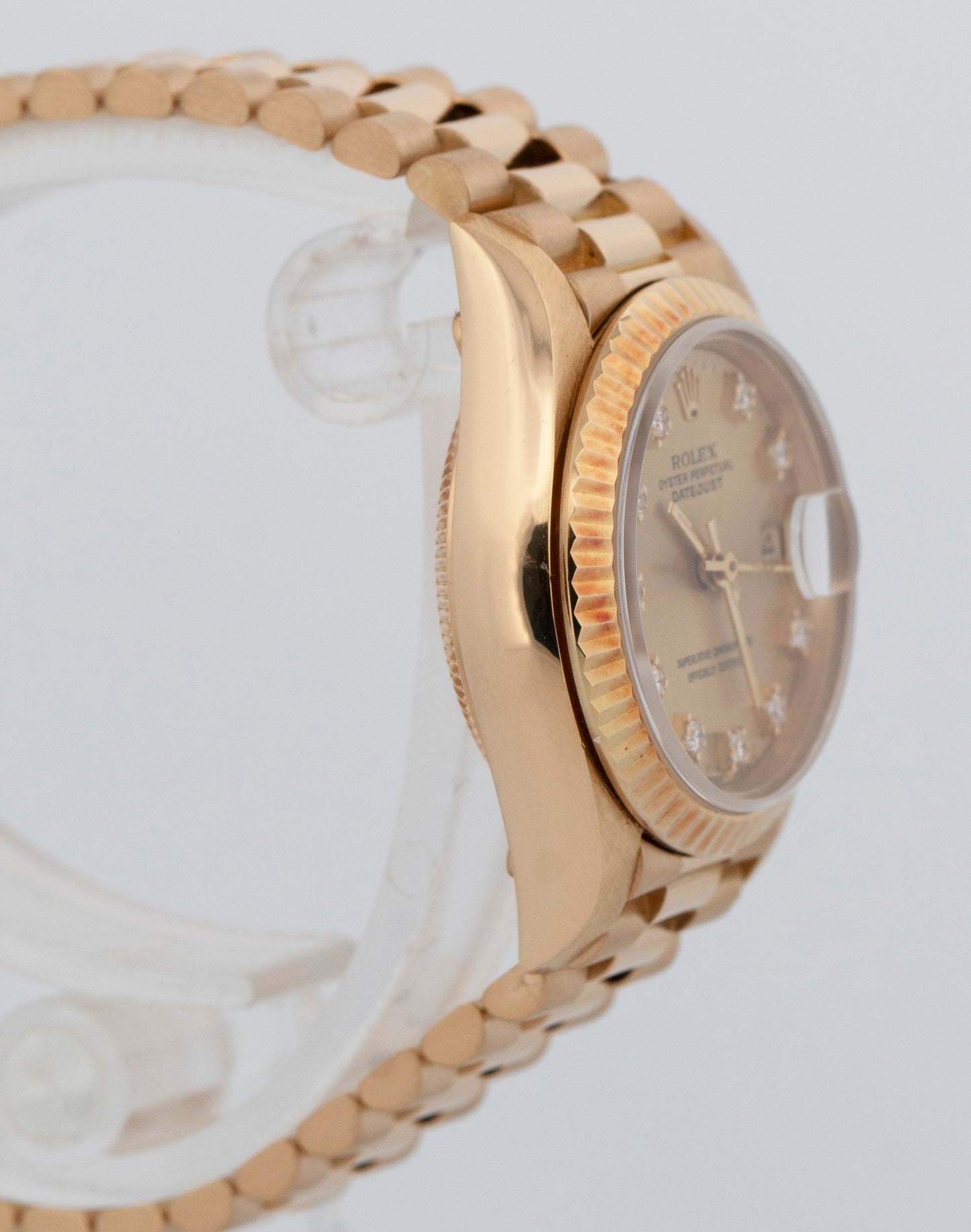 Rolex DateJust President 26mm FACTORY CHAMPAGNE DIAMOND 18K Yellow Gold 69178
