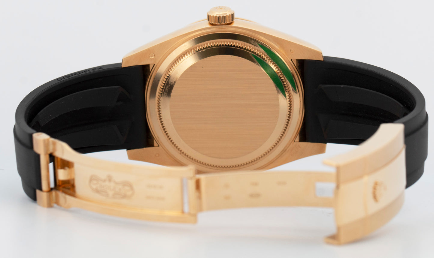 PAPERS Rolex Sky-Dweller 18K Yellow Gold Black Oysterflex 42mm 326238 BOX