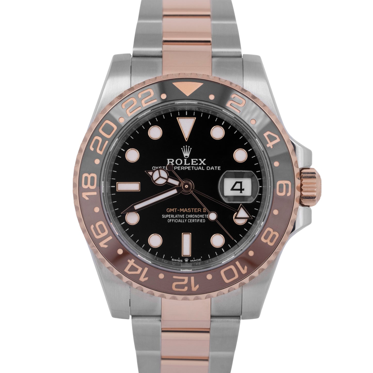 2023 NEW PAPERS Rolex GMT-Master II Two-Tone Gold ROOT-BEER 40mm 126711 CHNR BOX