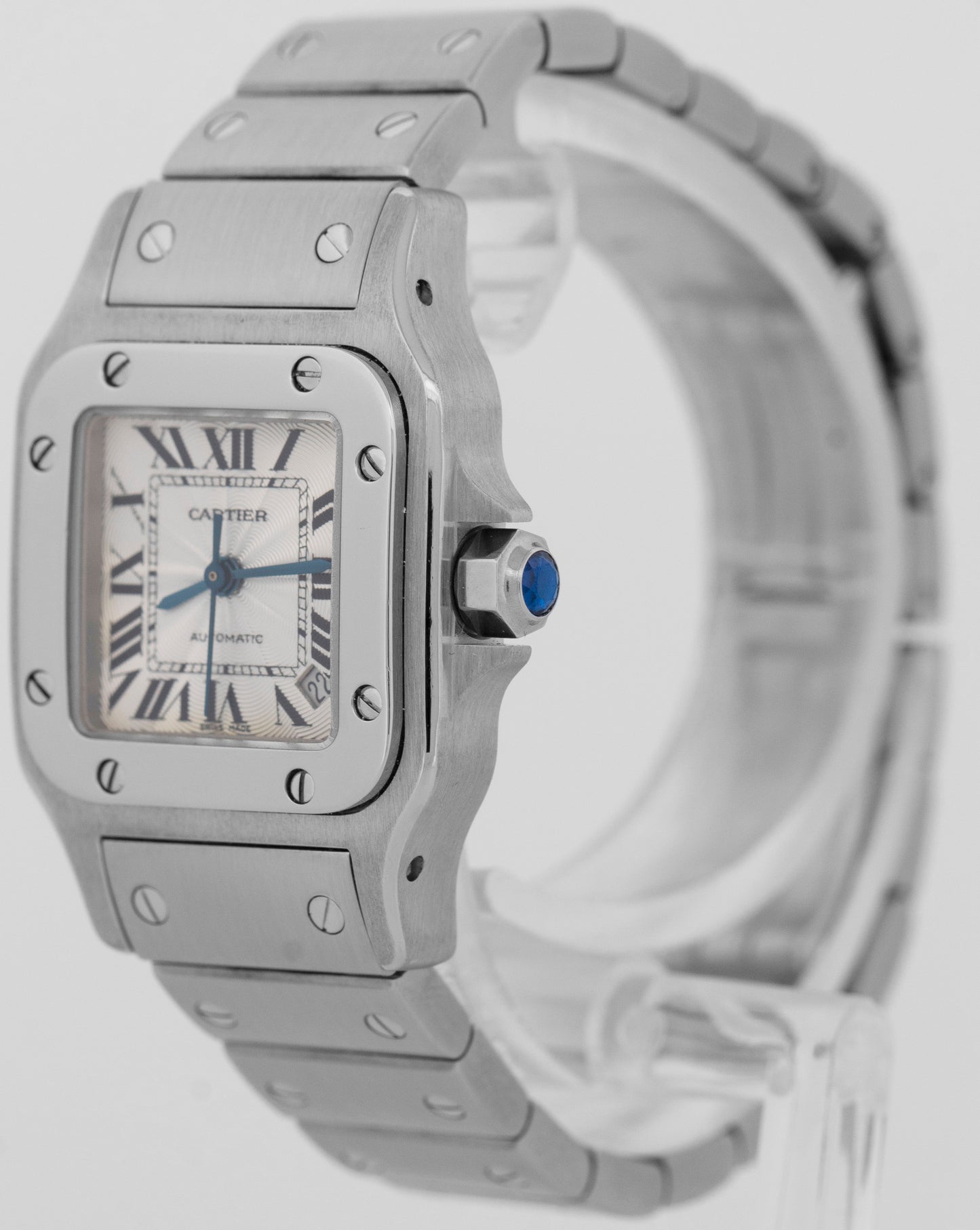 MINT PAPERS Cartier Santos Galbee Steel Silver Automatic W20054D6 24mm 2423 BOX