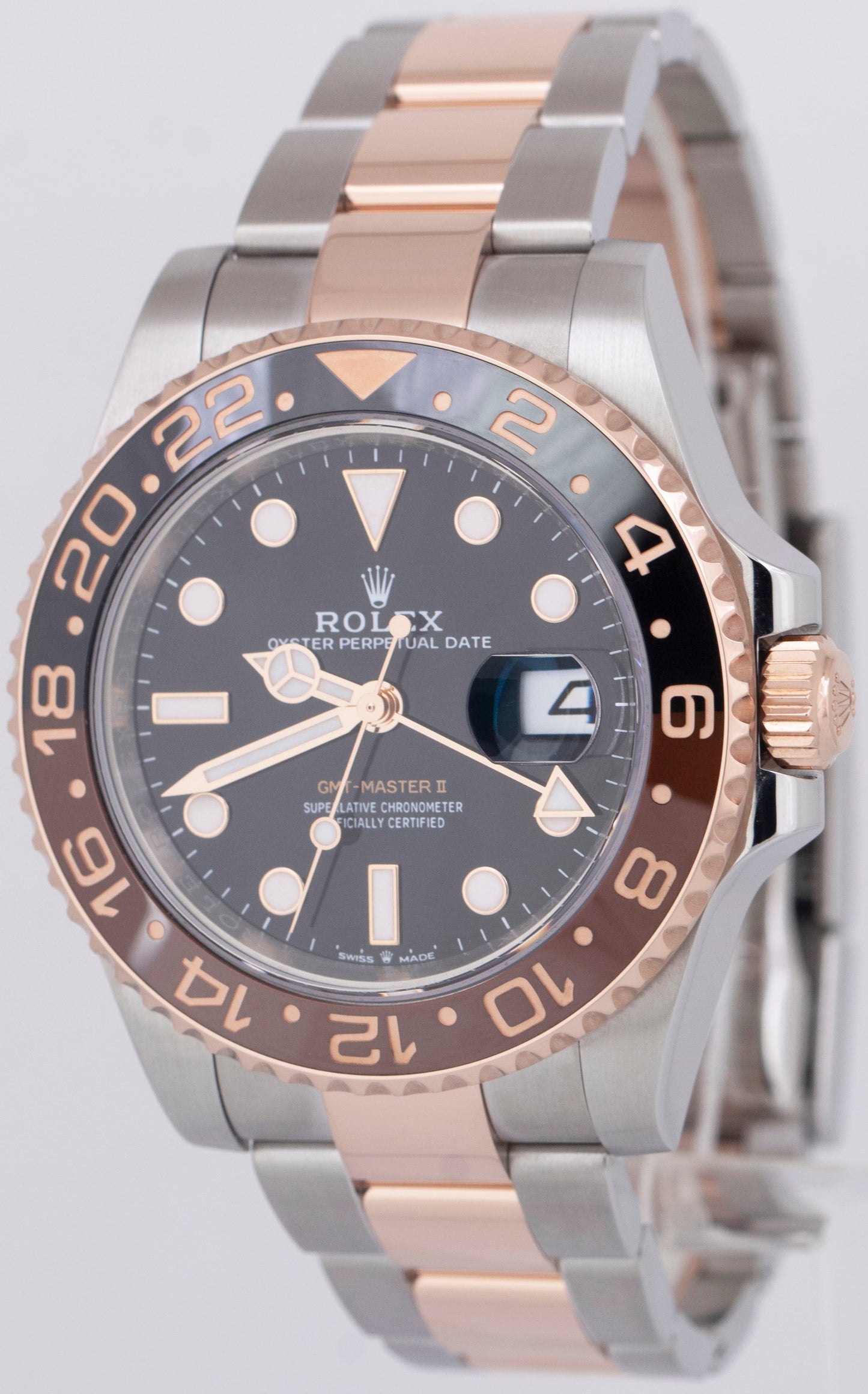 2023 NEW PAPERS Rolex GMT-Master II Two-Tone Gold ROOT-BEER 40mm 126711 CHNR BOX