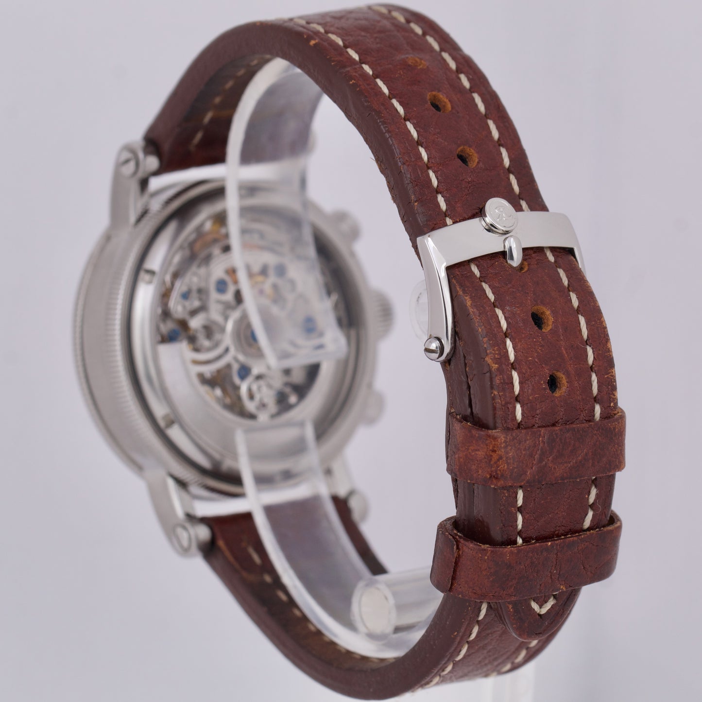 Chronoswiss Opus SKELETON 38mm Chronograph Stainless Steel Leather CH 7523 Watch