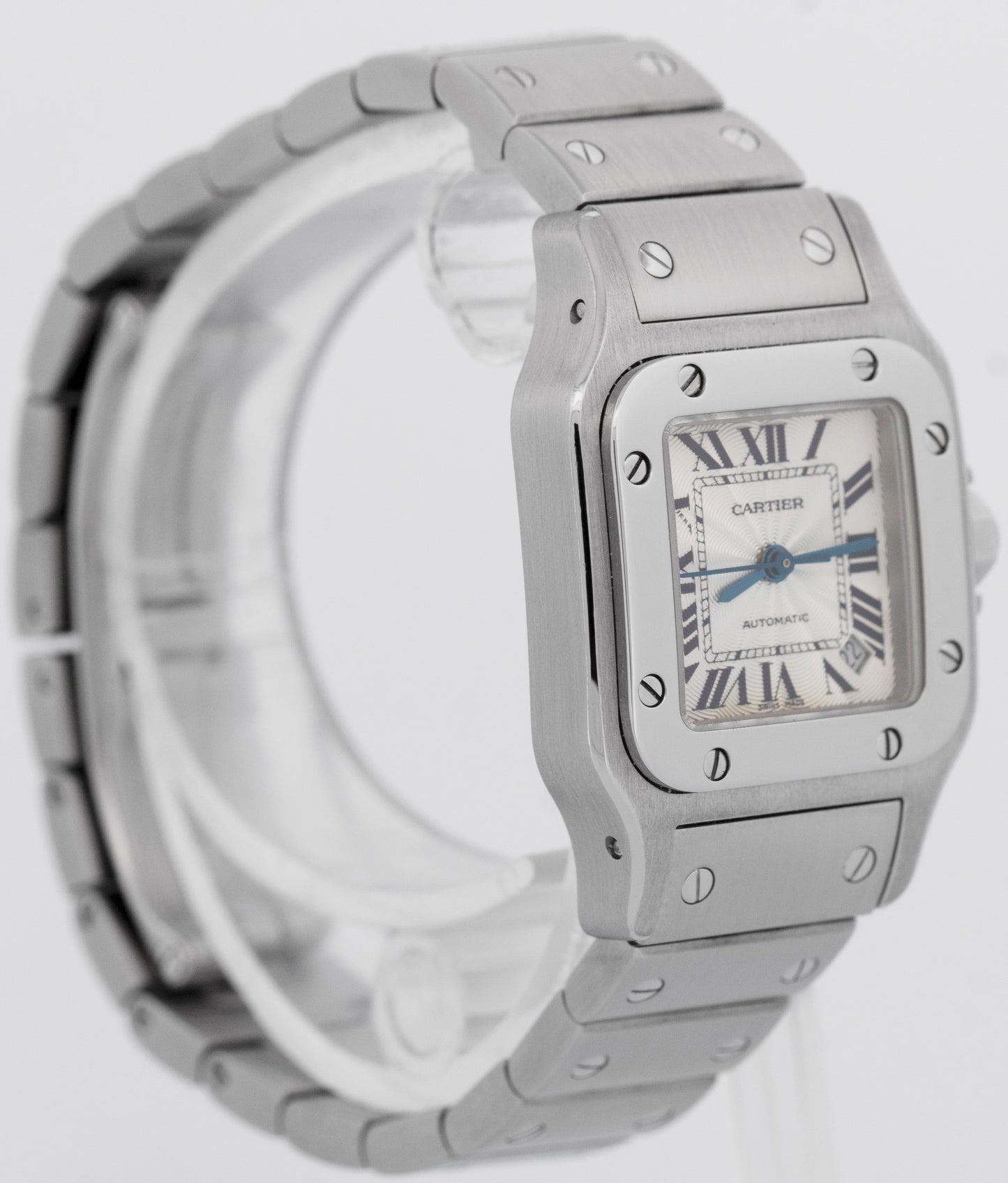MINT PAPERS Cartier Santos Galbee Steel Silver Automatic W20054D6 24mm 2423 BOX