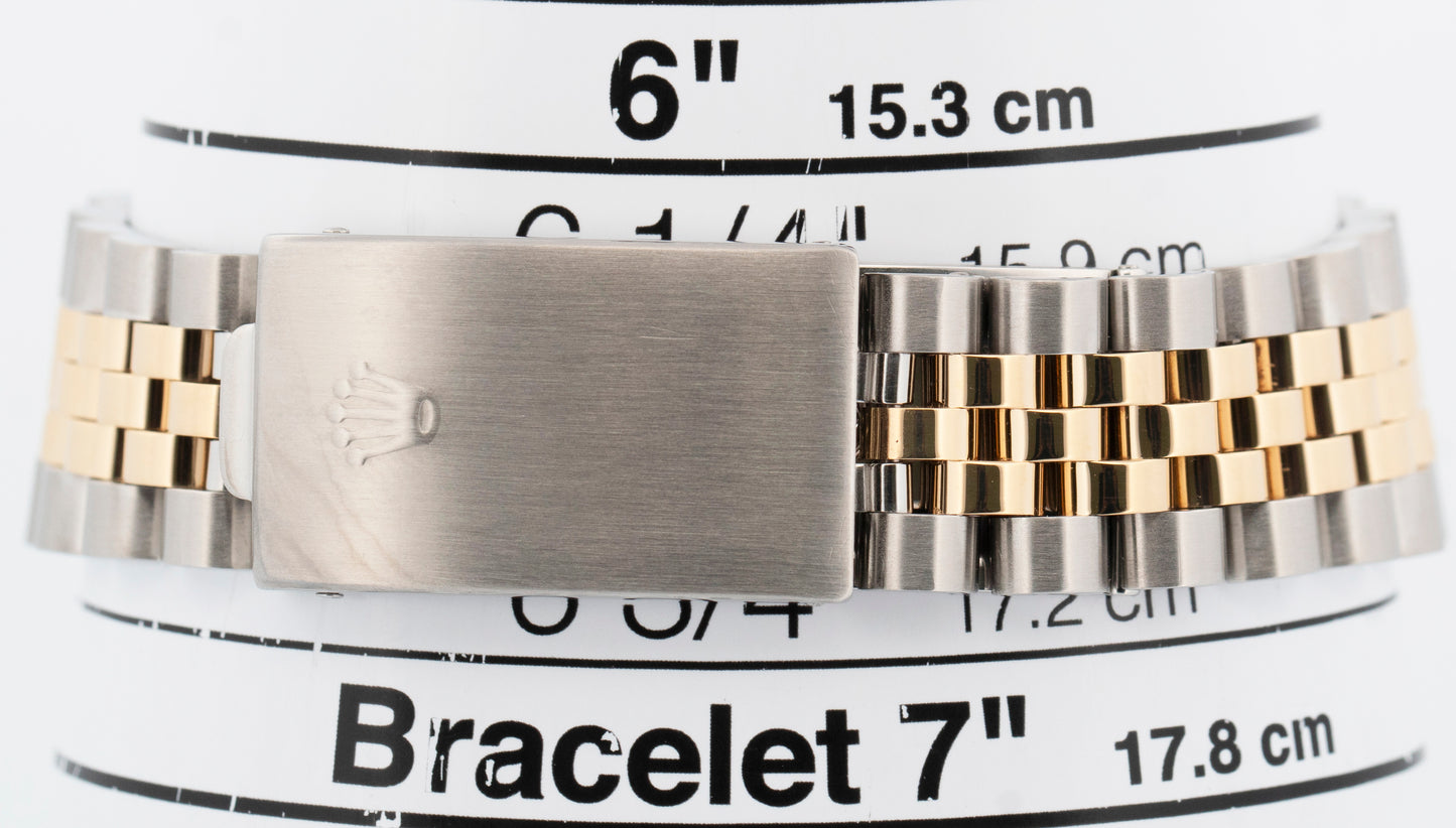 PAPERS Rolex DateJust 36mm Champagne 18K Yellow Gold Steel JUBILEE 16233 BOX