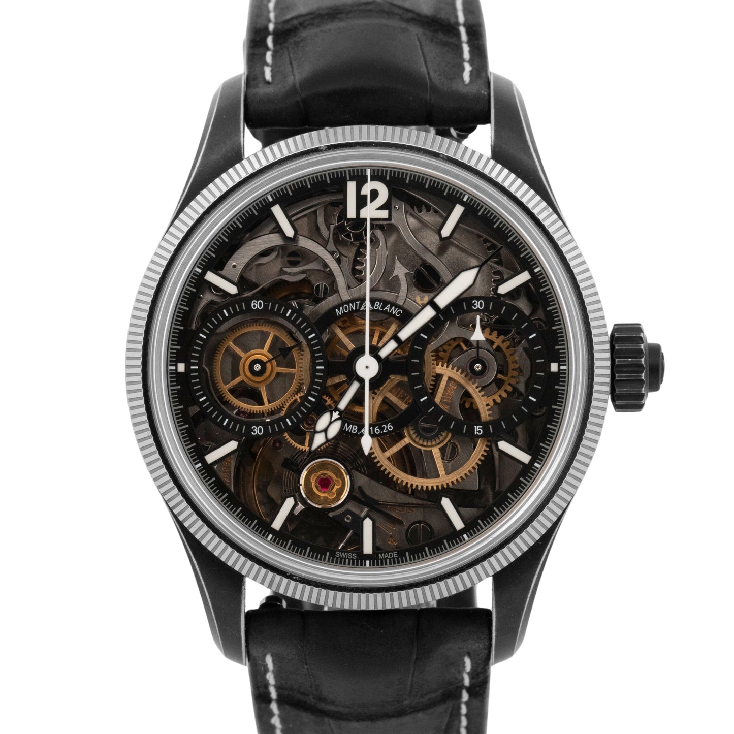 Montblanc 1858 Unveiled Secret Minerva Skeleton Monopusher Chronograph 131155