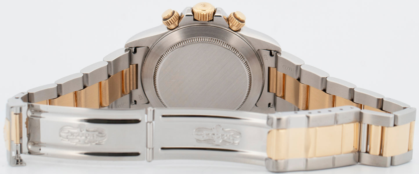1997 Rolex Daytona Cosmograph White Two-Tone 18K Yellow Gold Steel Watch 16523