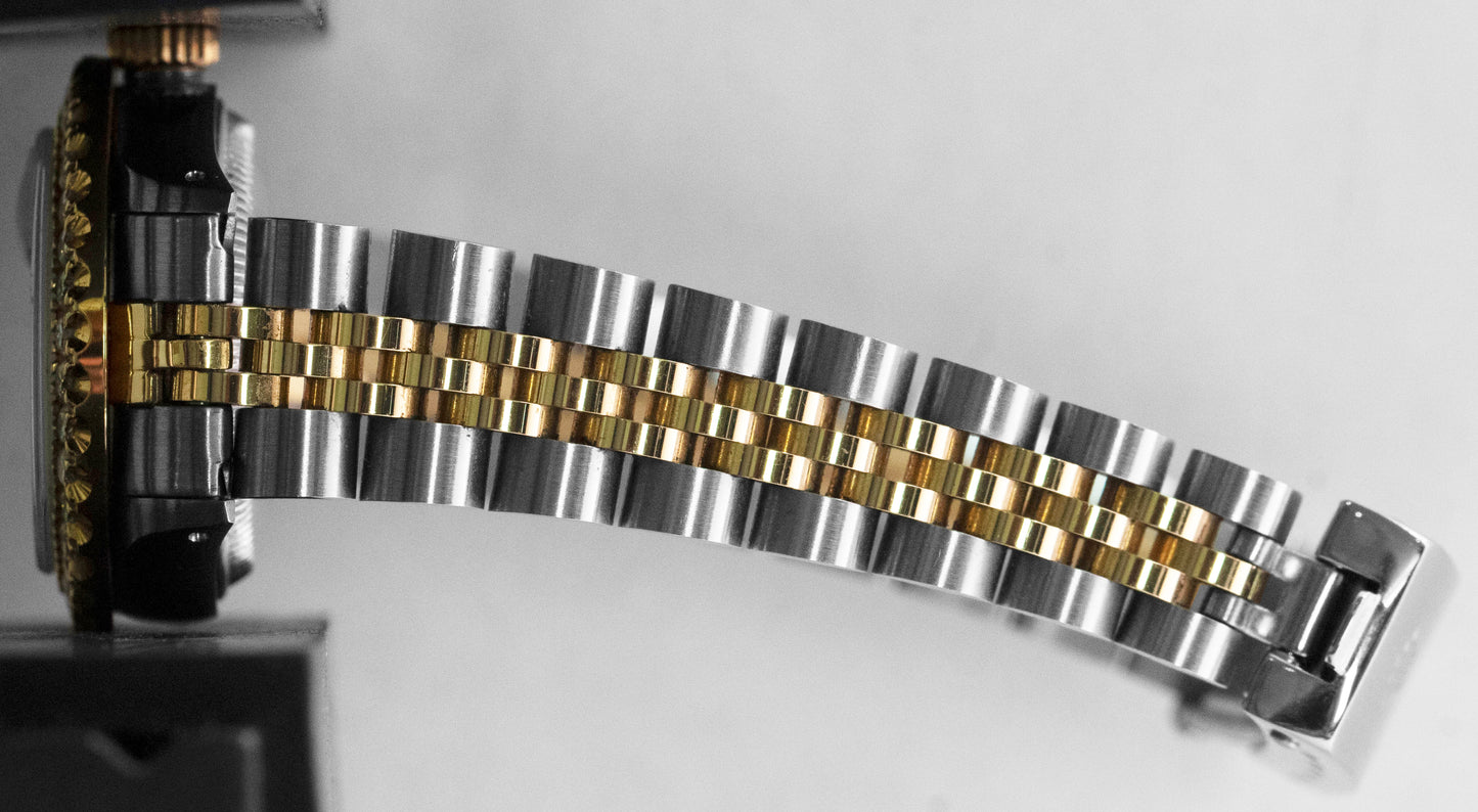 Ladies Rolex Date 26mm MOP DIAMOND Two-Tone 18K Gold Steel Jubilee Watch 6917
