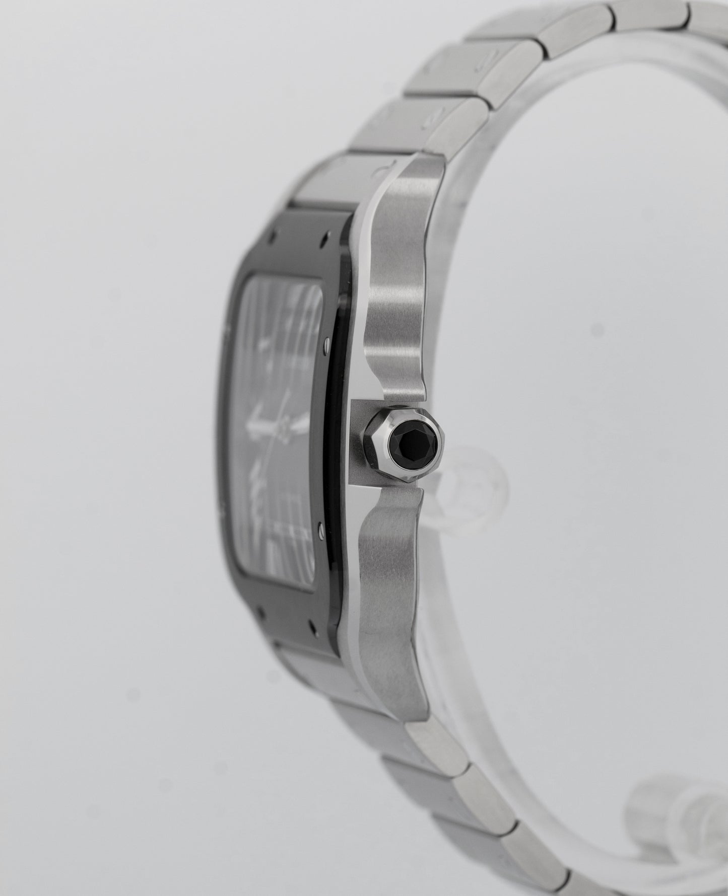 2025 PAPERS Cartier Santos Large 39.8mm BLACK ADLC Gray 4072 WSSA0037 Watch BOX