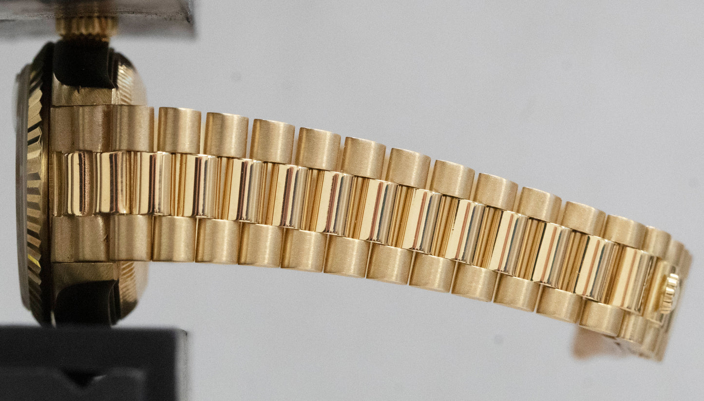 Rolex DateJust President 26mm FACTORY CHAMPAGNE DIAMOND 18K Yellow Gold 69178