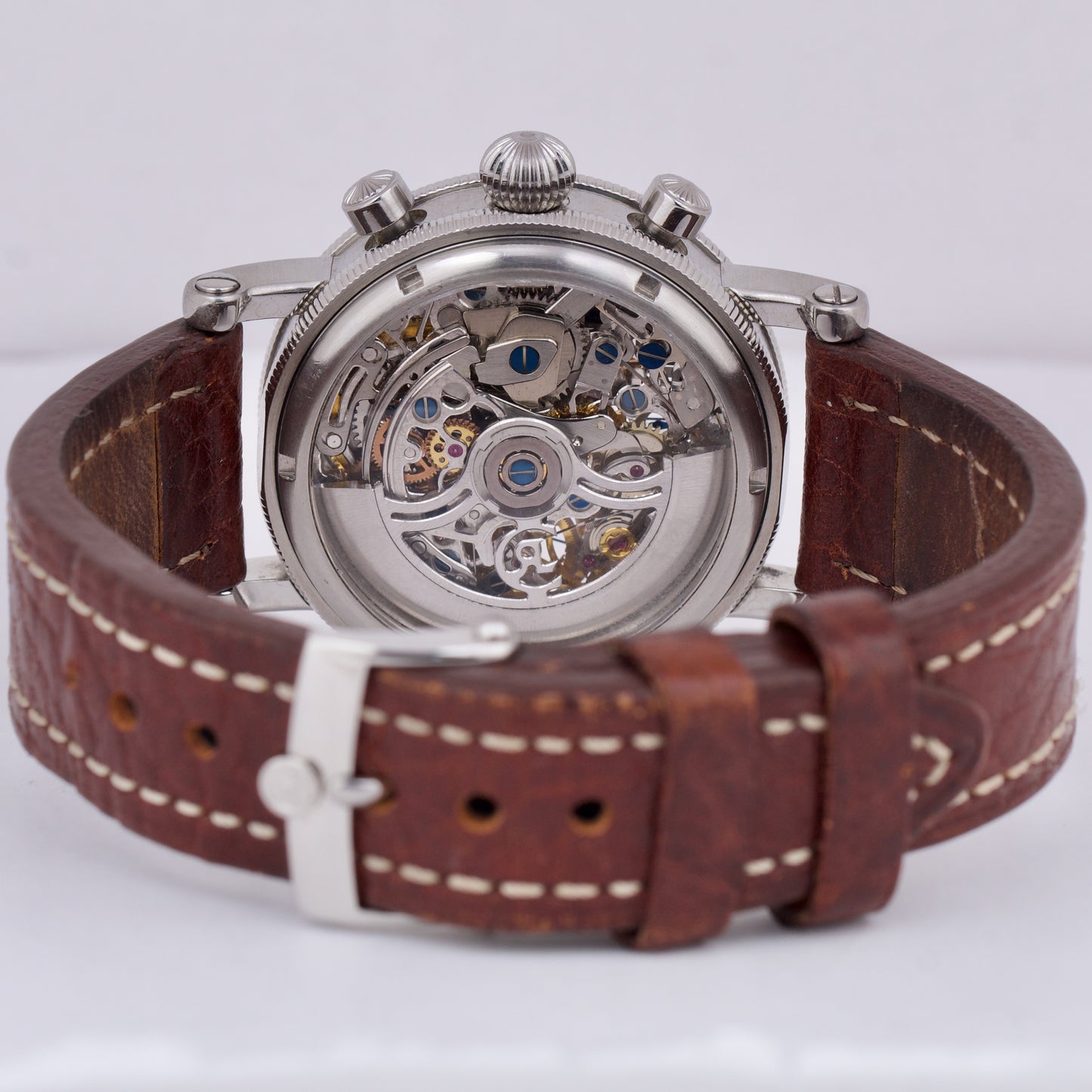 Chronoswiss Opus SKELETON 38mm Chronograph Stainless Steel Leather CH 7523 Watch