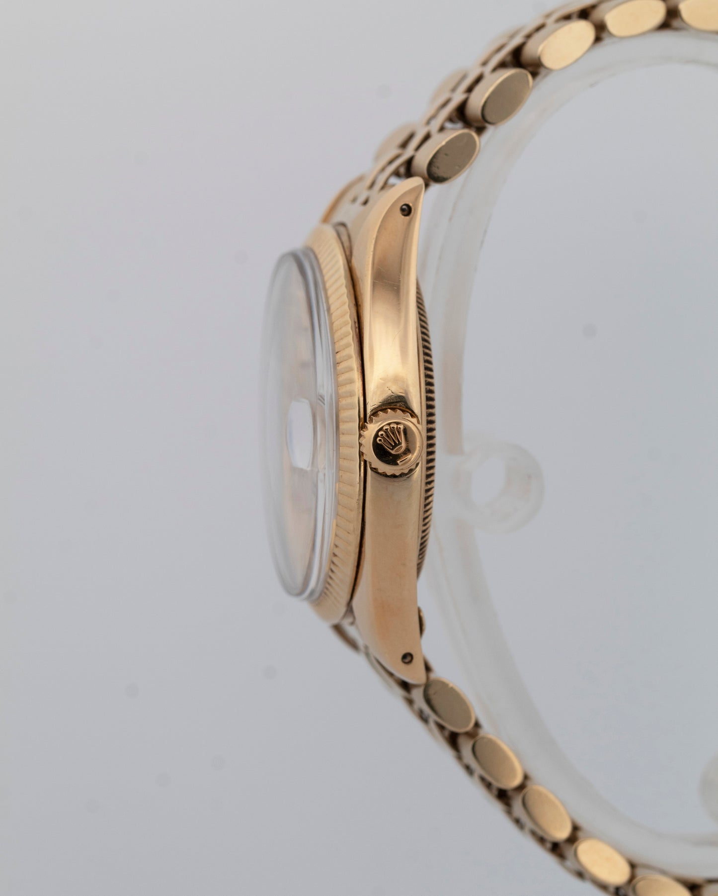 VINTAGE Rolex Oyster Perpetual Date 34mm Silver 14K Yellow Gold JUBILEE 1503