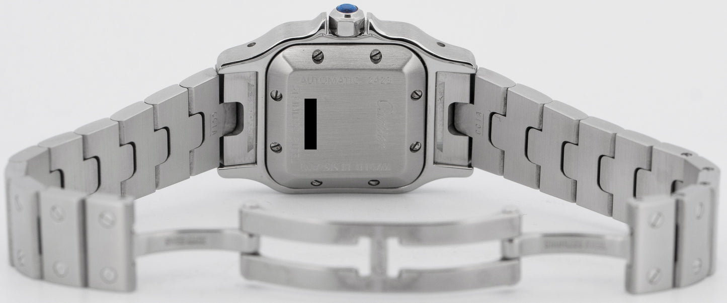 MINT PAPERS Cartier Santos Galbee Steel Silver Automatic W20054D6 24mm 2423 BOX