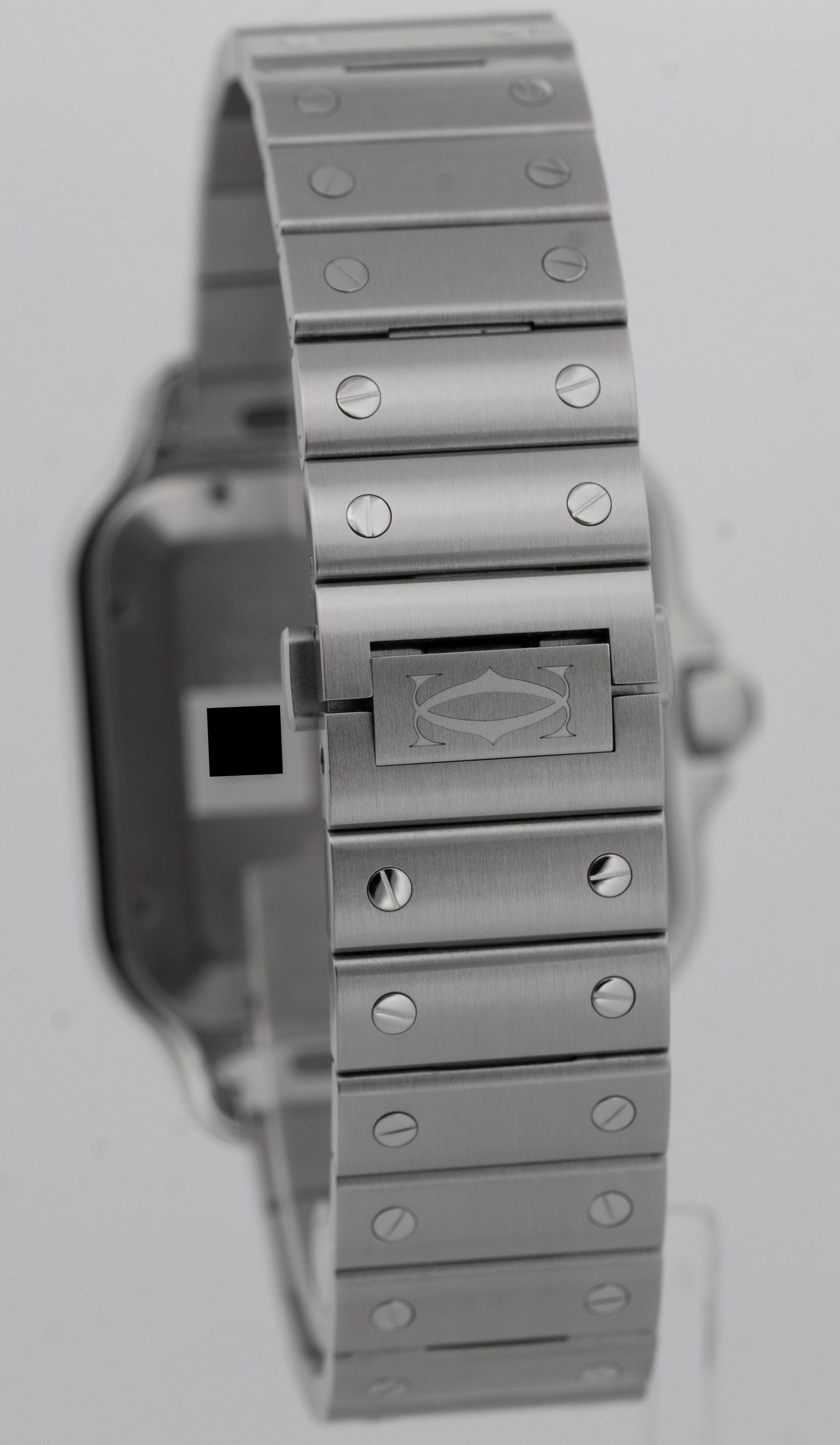 2025 PAPERS Cartier Santos Large 39.8mm BLACK ADLC Gray 4072 WSSA0037 Watch BOX