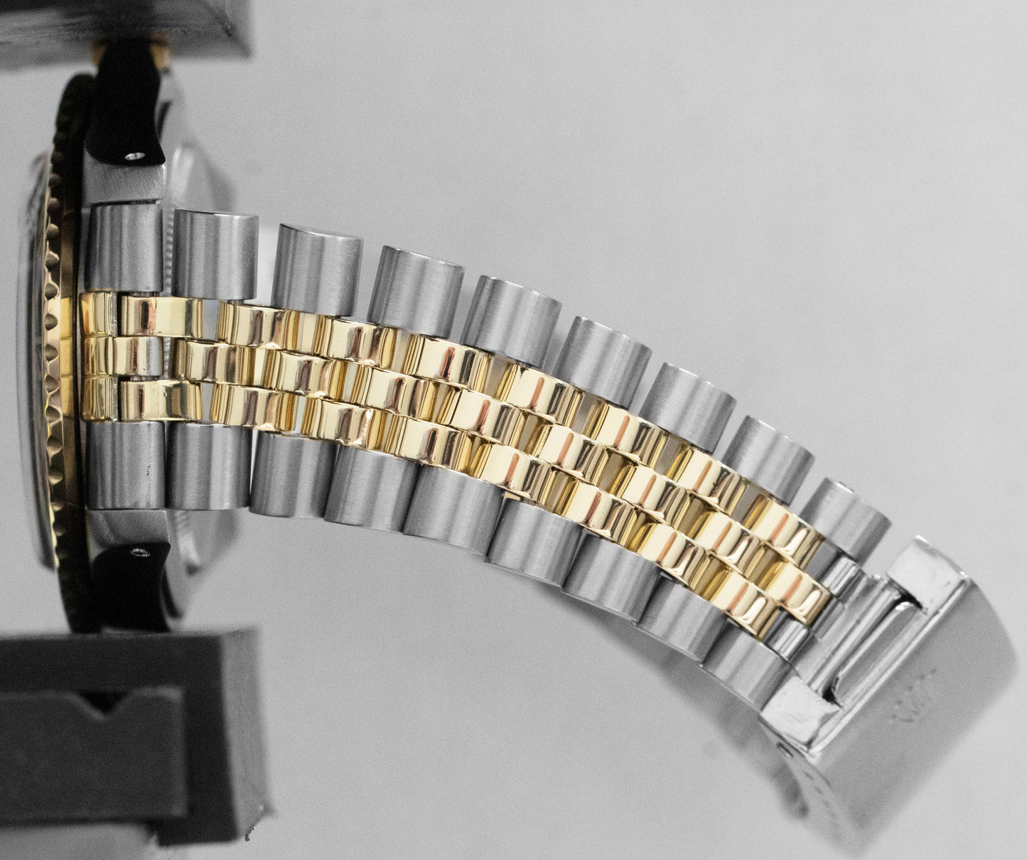Rolex GMT-Master Black 40mm Nipple Two Tone 18K Yellow Gold Jubilee Watch 16753