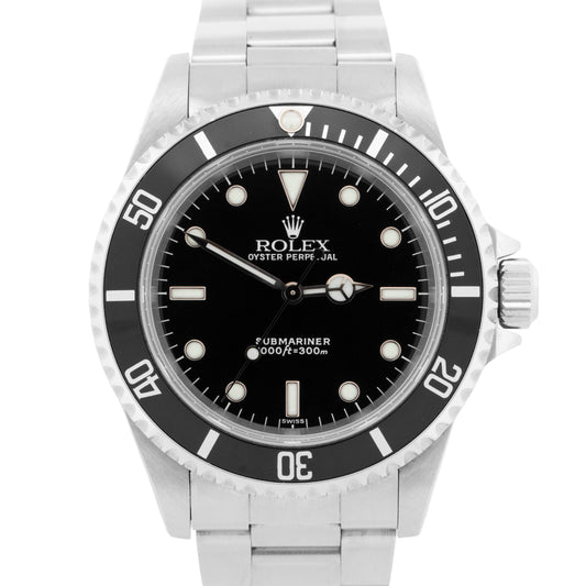 UNPOLISHED Rolex Submariner No-Date BLACK Stainless Steel Swiss Only 40mm 14060