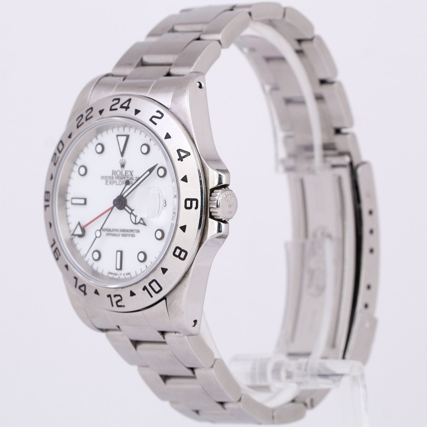 UNPOLISHED Rolex Explorer II White Stainless Steel Automatic 40mm Watch 16570