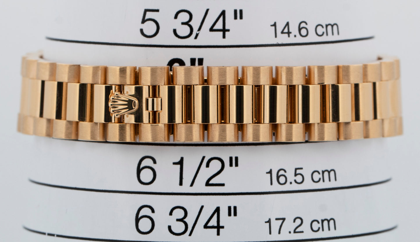 PAPERS Rolex DateJust President 28mm Champagne 18K Yellow Gold 279178 BOX