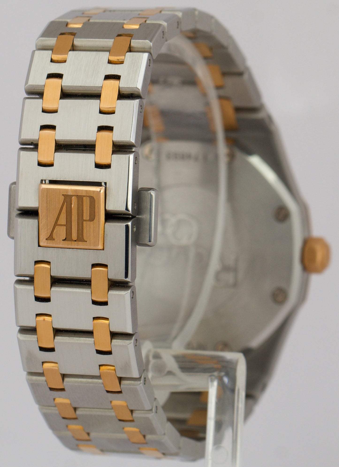 PAPERS Audemars Piguet Royal Oak WHITE DIAMOND 18K Gold Steel 33mm 67651SR BOX