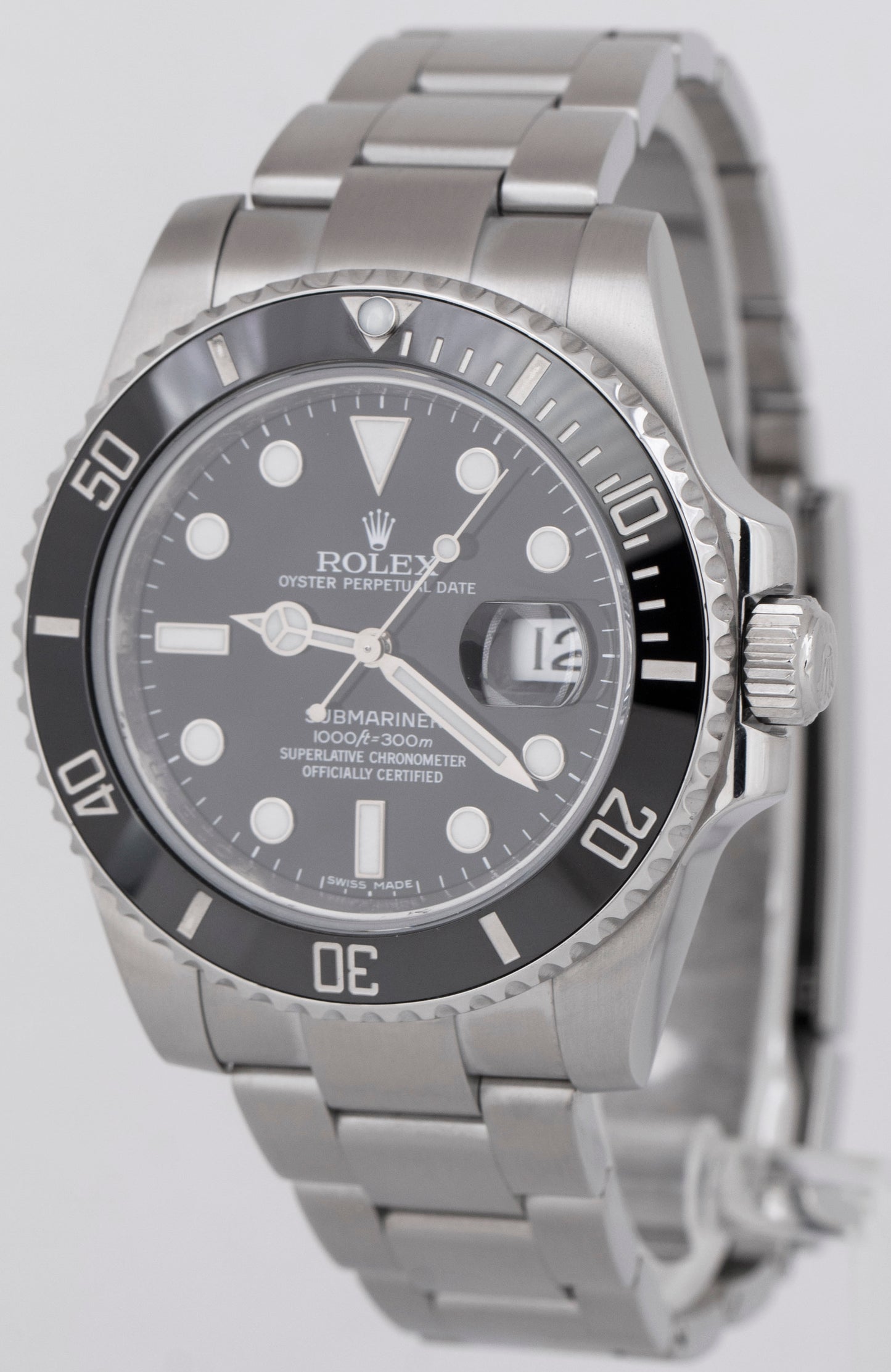 PAPERS Rolex Submariner Date Black Stainless Ceramic 40mm 116610 LN Watch BOX