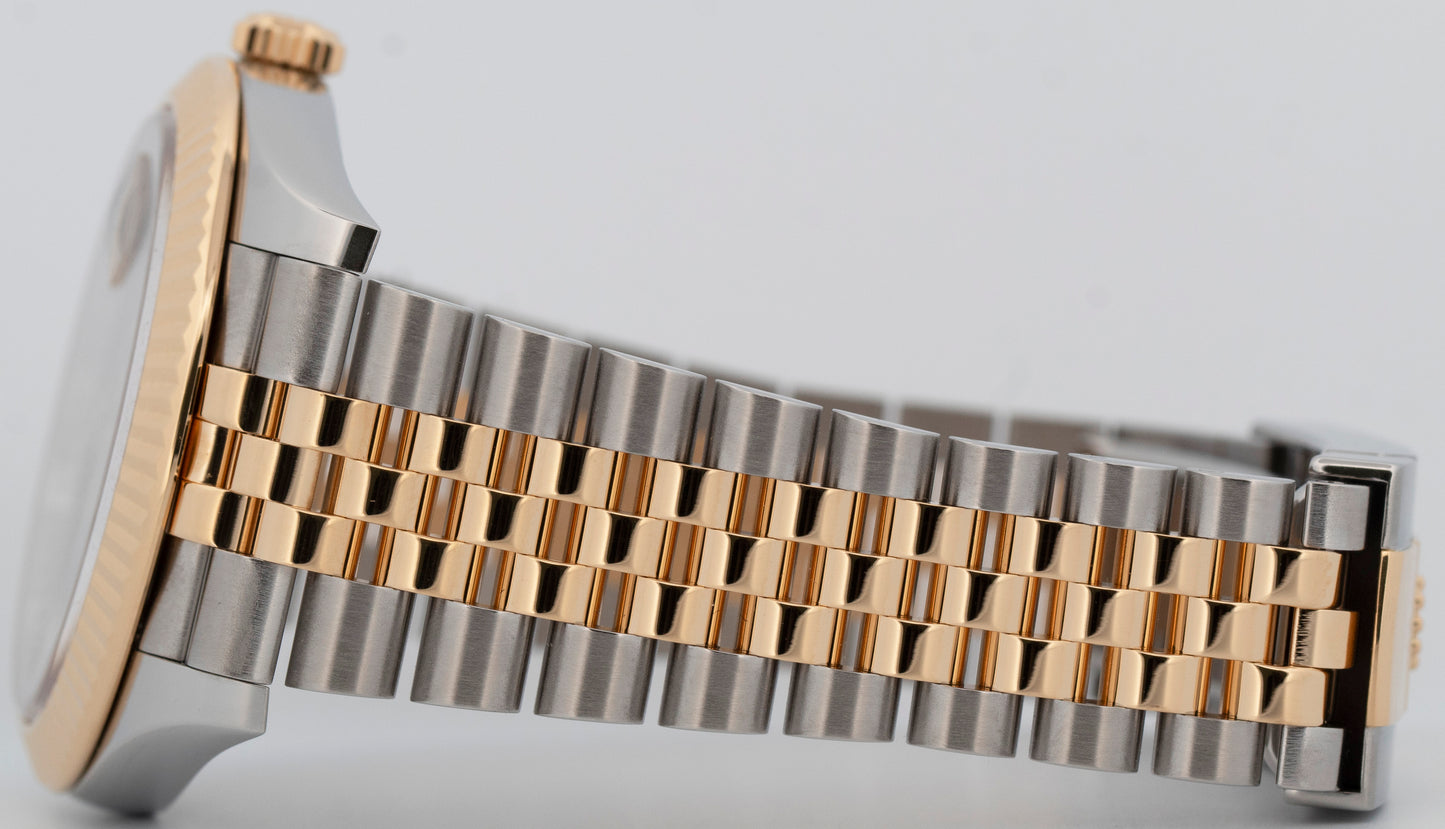 PAPERS Rolex DateJust 41mm WIMBLEDON Two-Tone 18K Gold Fluted JUBILEE 126333 BOX