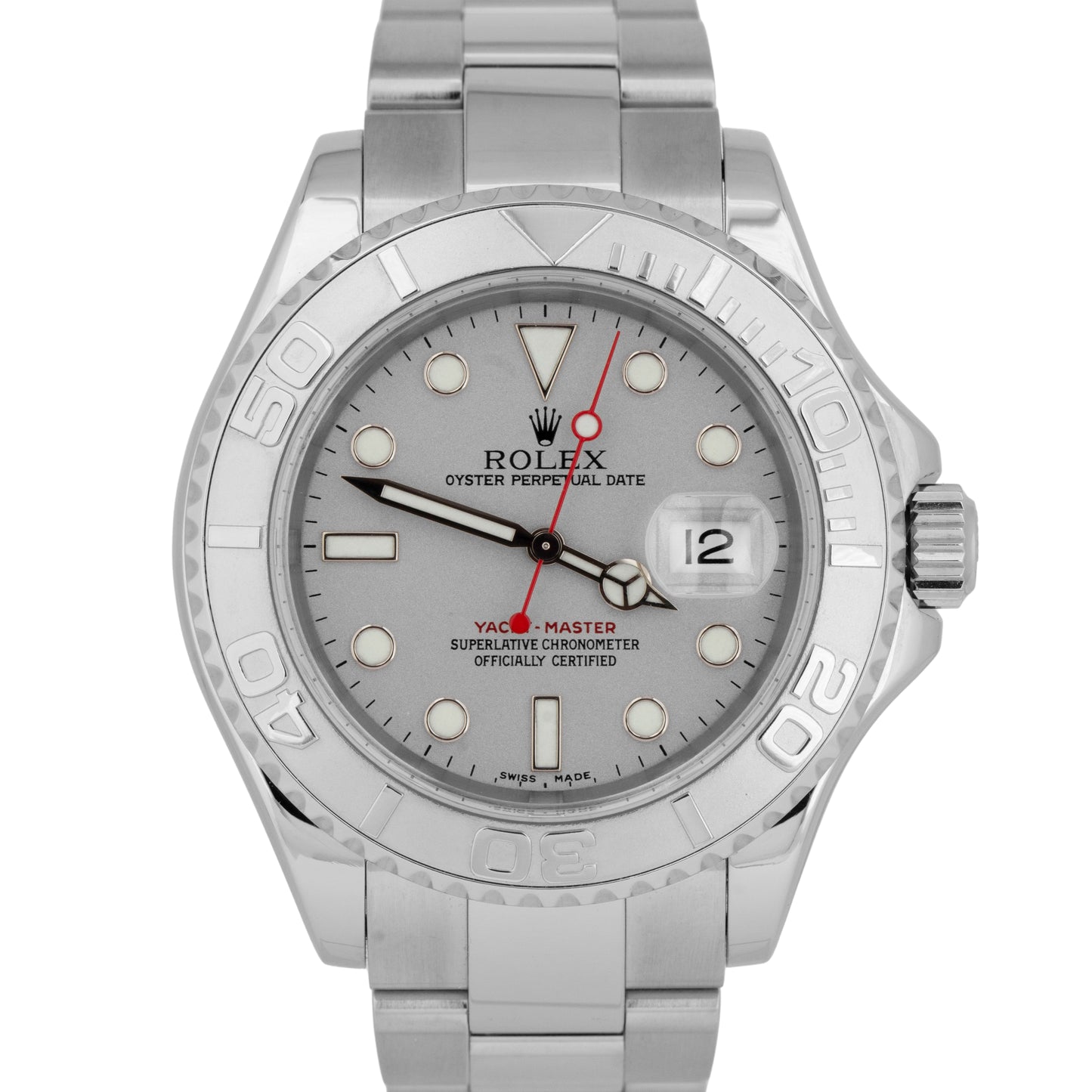 MINT PAPERS Rolex Yacht-Master Stainless Steel PLATINUM 40mm Watch 16622 BOX