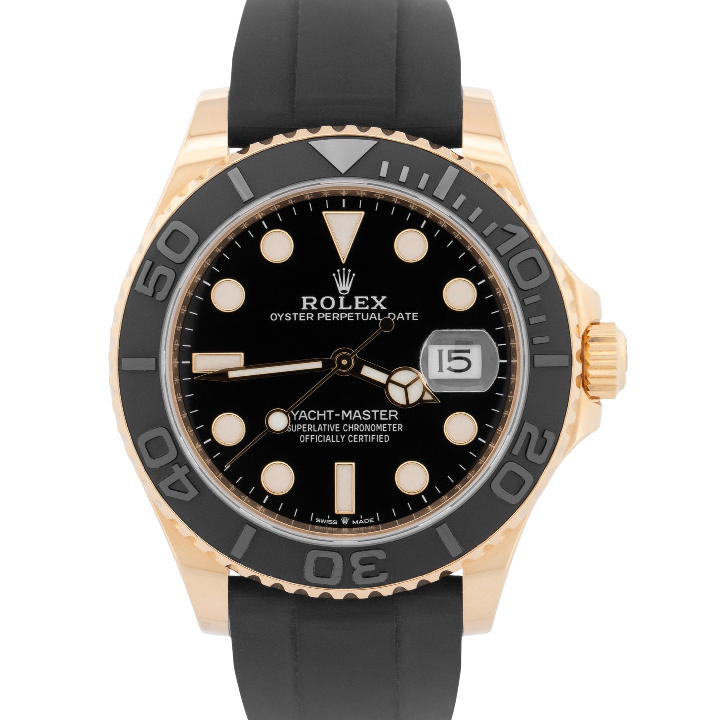 2023 PAPERS Rolex Yacht-Master 18K Yellow Gold Oysterflex 42mm 226658 Watch BOX