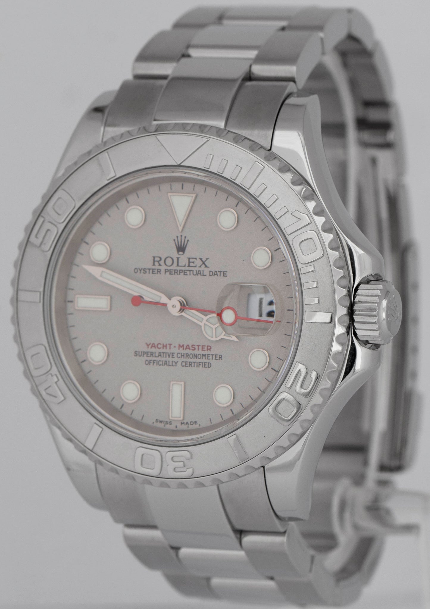 MINT PAPERS Rolex Yacht-Master Stainless Steel PLATINUM 40mm Watch 16622 BOX