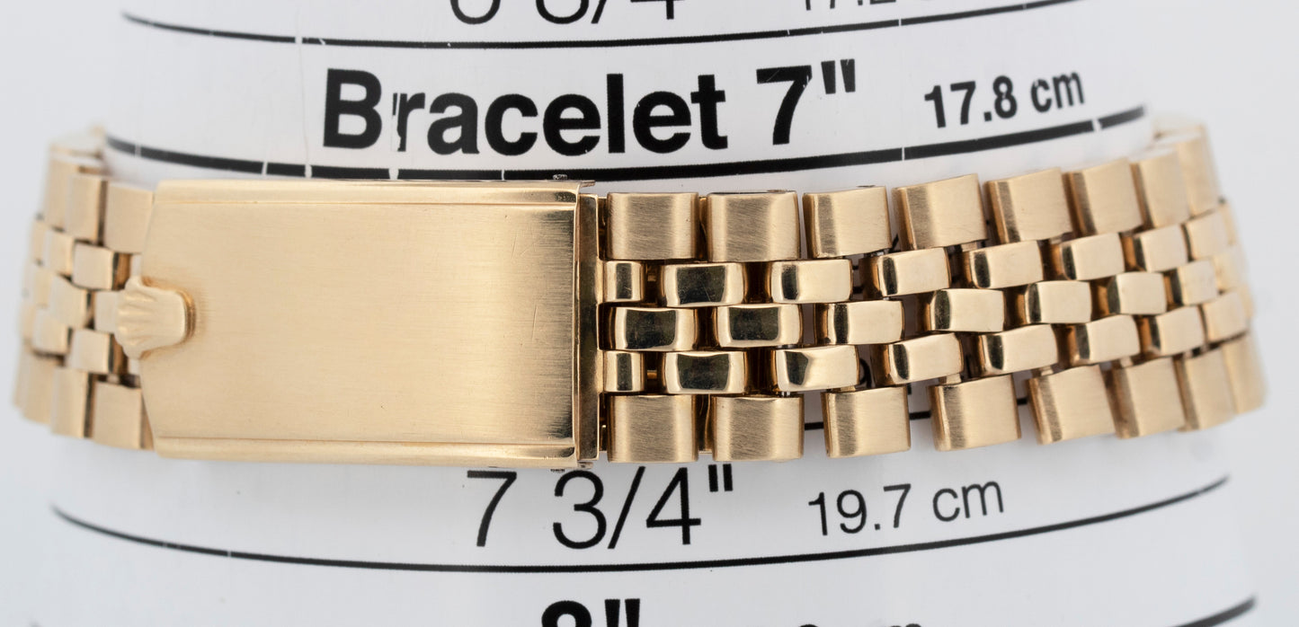 VINTAGE Rolex Oyster Perpetual Date 34mm Silver 14K Yellow Gold JUBILEE 1503