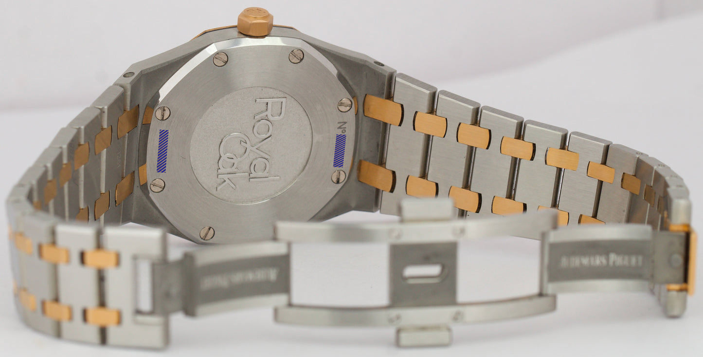 PAPERS Audemars Piguet Royal Oak WHITE DIAMOND 18K Gold Steel 33mm 67651SR BOX