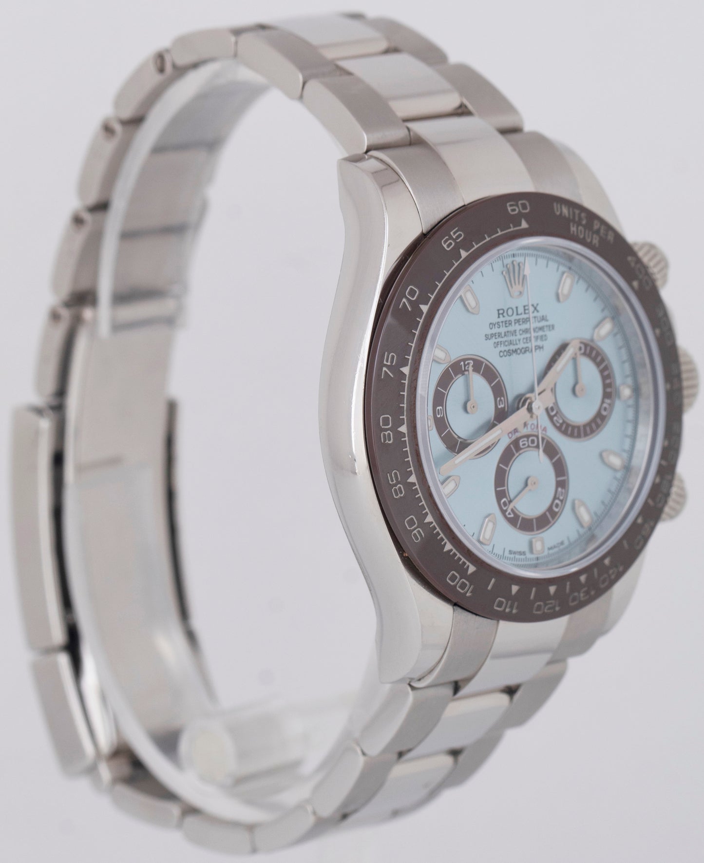 PAPERS Rolex Daytona GLACIER ICE BLUE Dial 40mm 950 Platinum Watch 116506 BOX